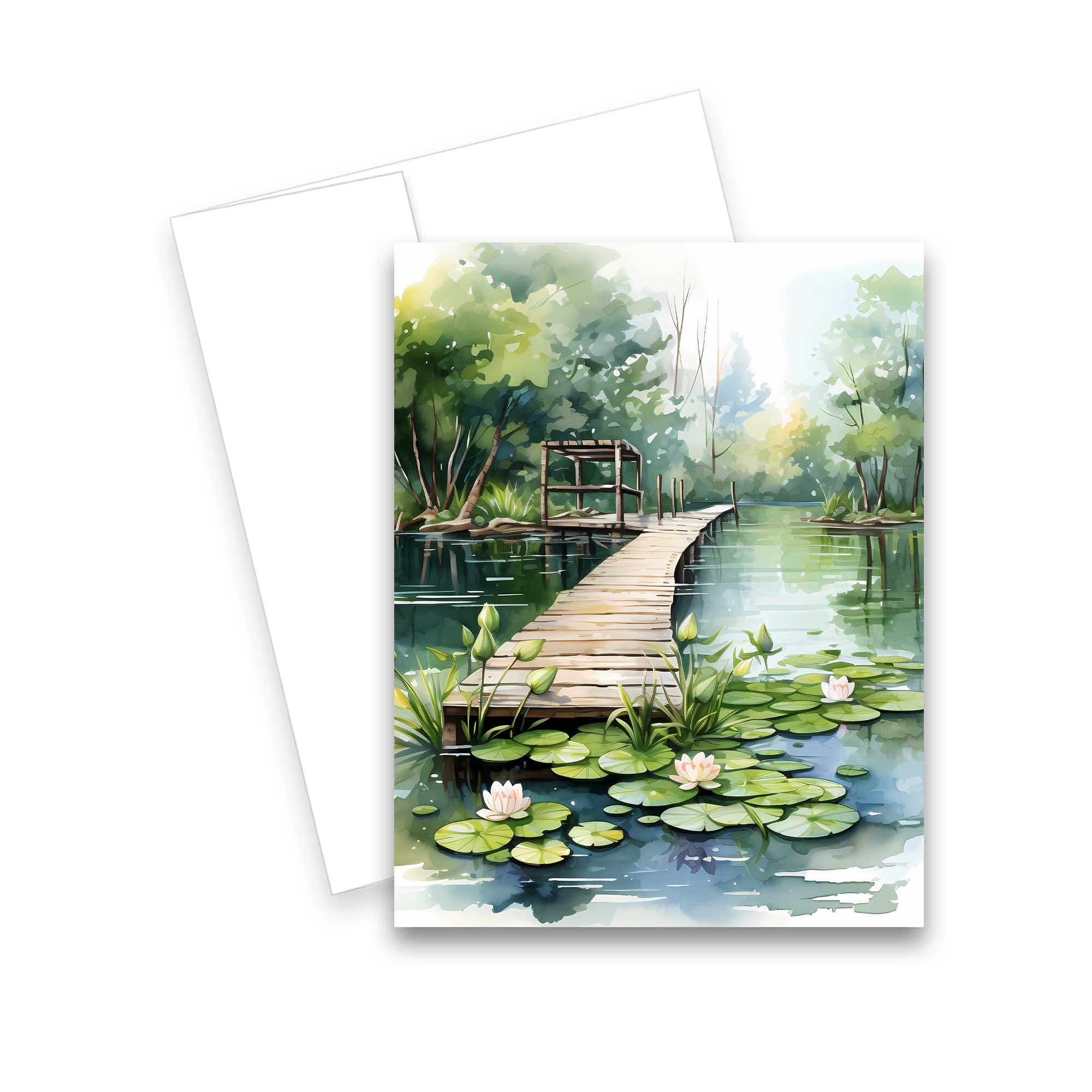 Lily pad greeting cards, notecards, notecard set, art cards, thank you cards, assorted cards