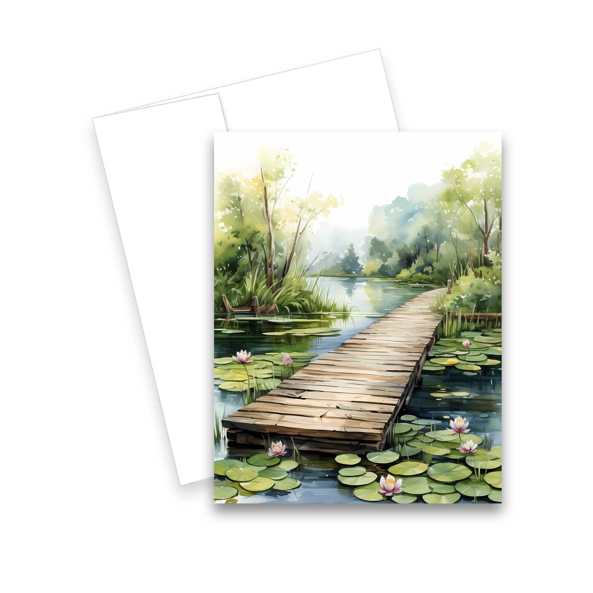 Lily pad greeting cards, notecards, notecard set, art cards, thank you cards, assorted cards