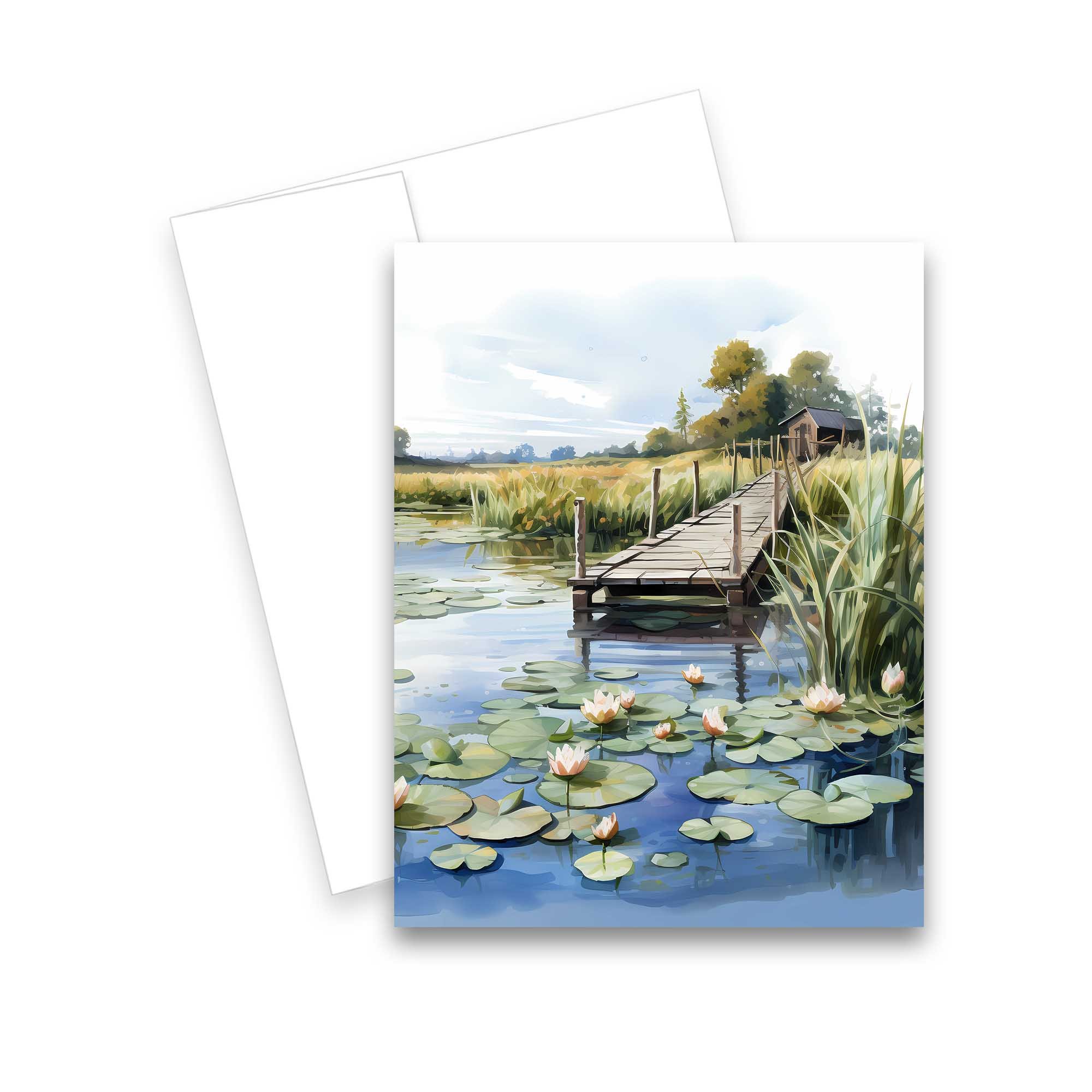 Lily pad greeting cards, notecards, notecard set, art cards, thank you cards, assorted cards