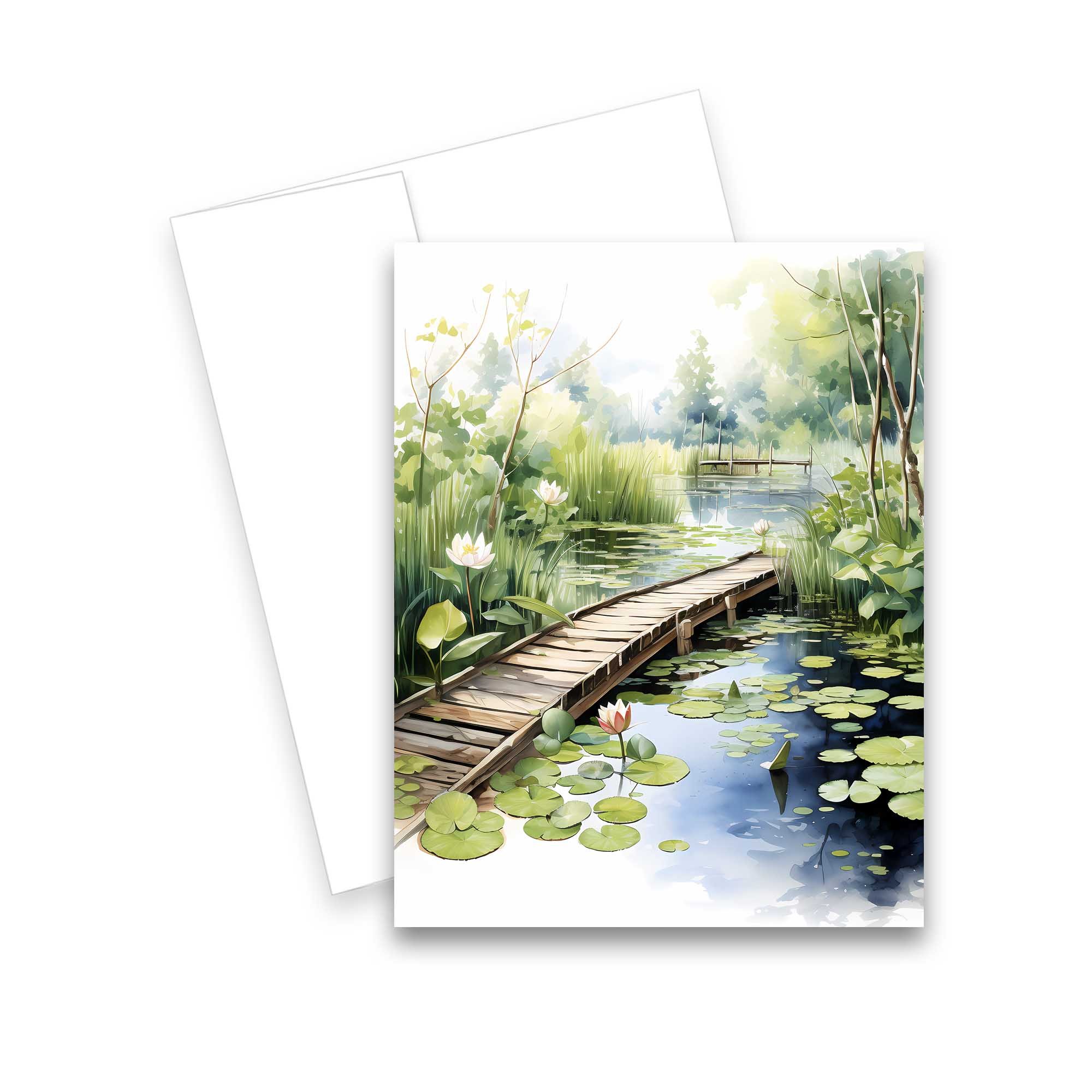 Lily pad greeting cards, notecards, notecard set, art cards, thank you cards, assorted cards