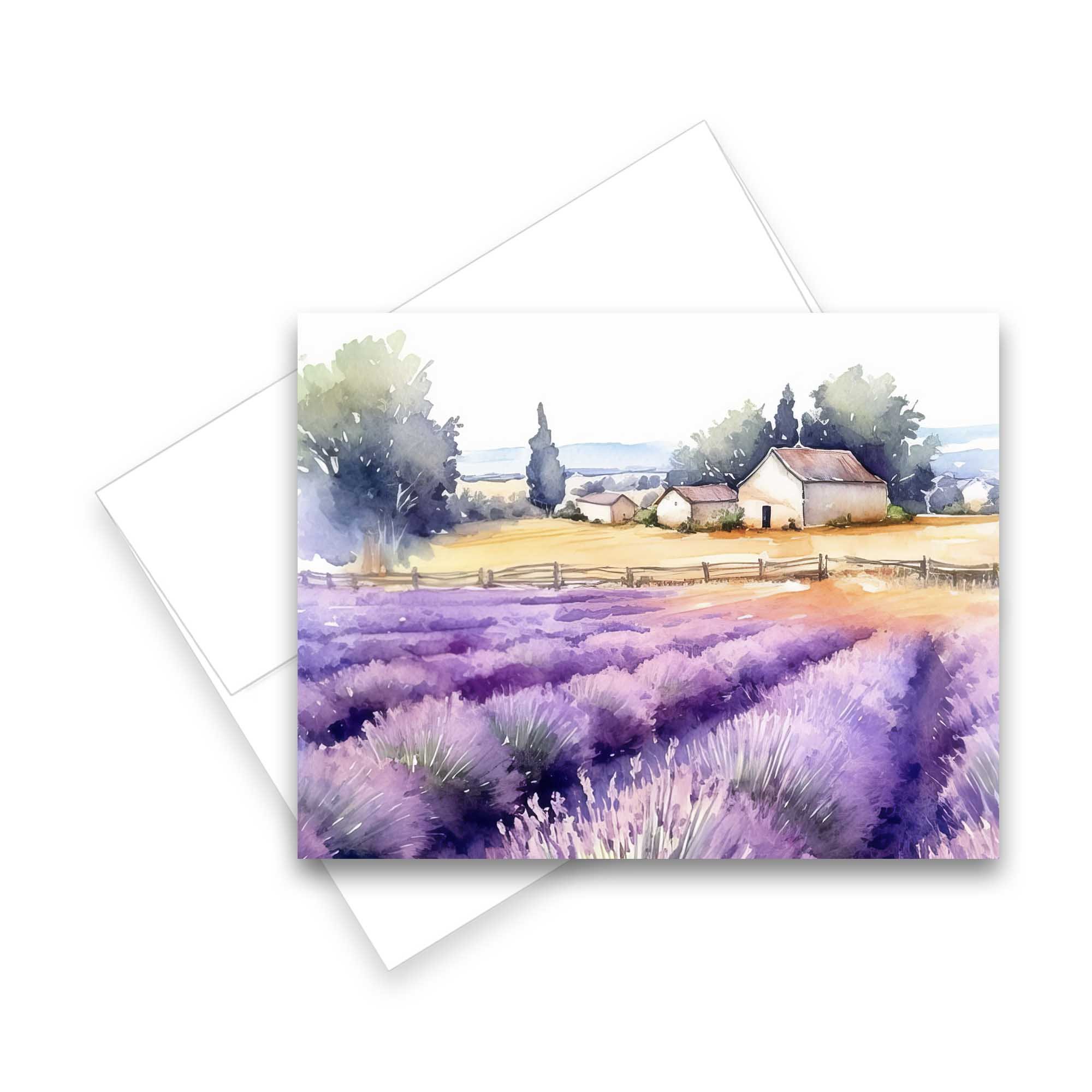 Lavender Fields Greeting cards, notecard set, blank notecards with envelopes, greeting card assortment, art cards