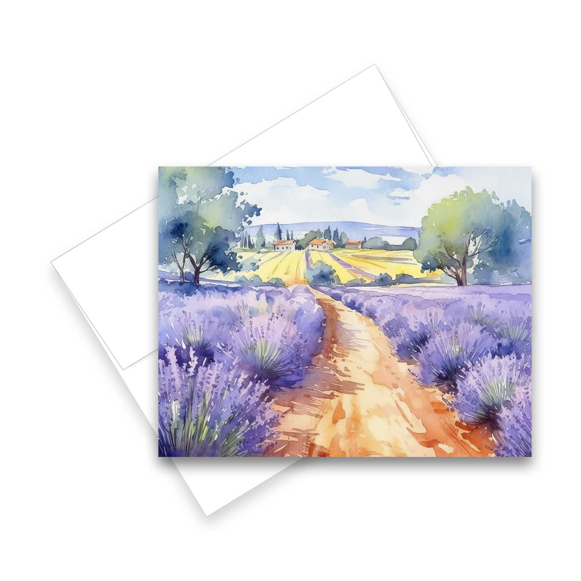 Lavender Fields Greeting cards, notecard set, blank notecards with envelopes, greeting card assortment, art cards