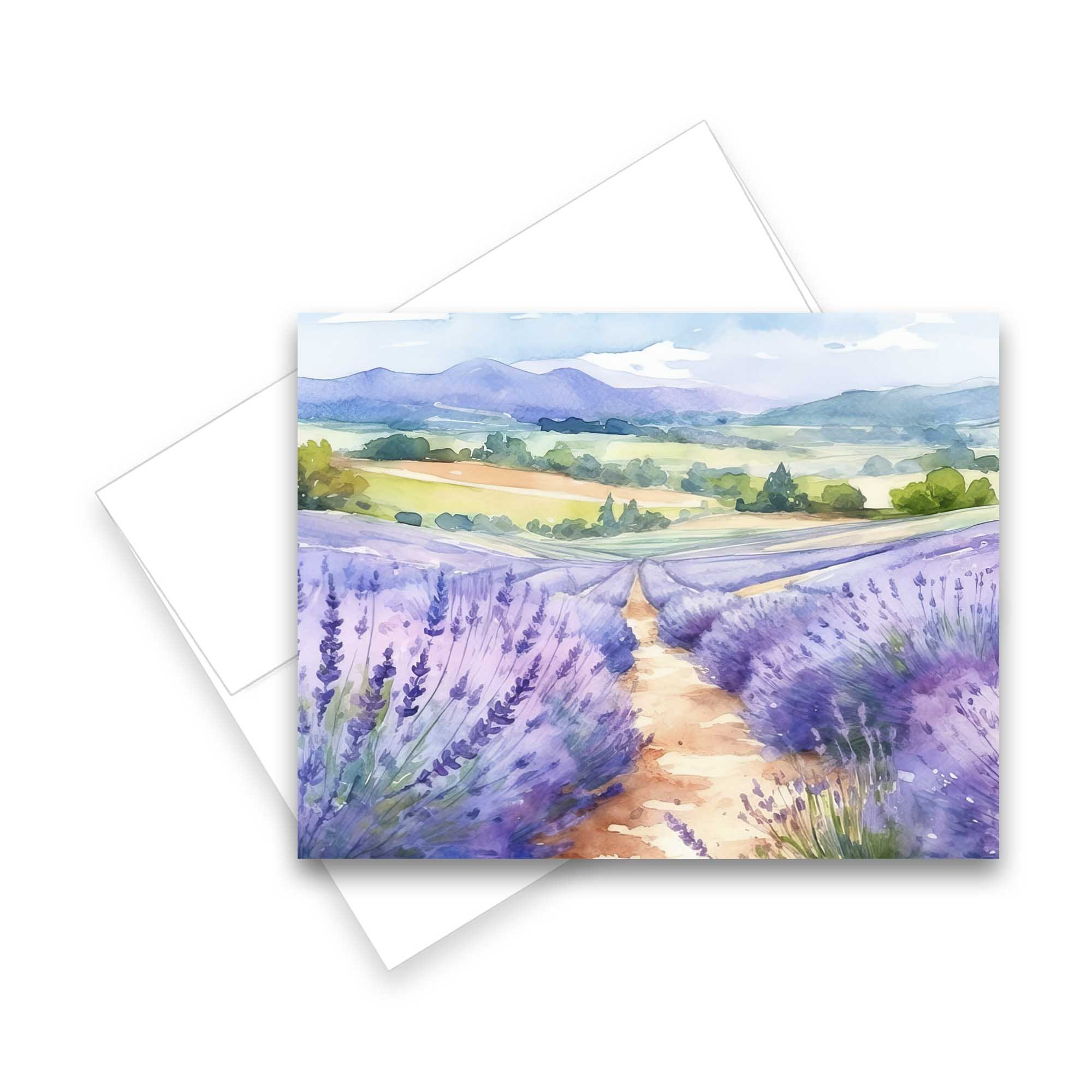 Lavender Fields Greeting cards, notecard set, blank notecards with envelopes, greeting card assortment, art cards