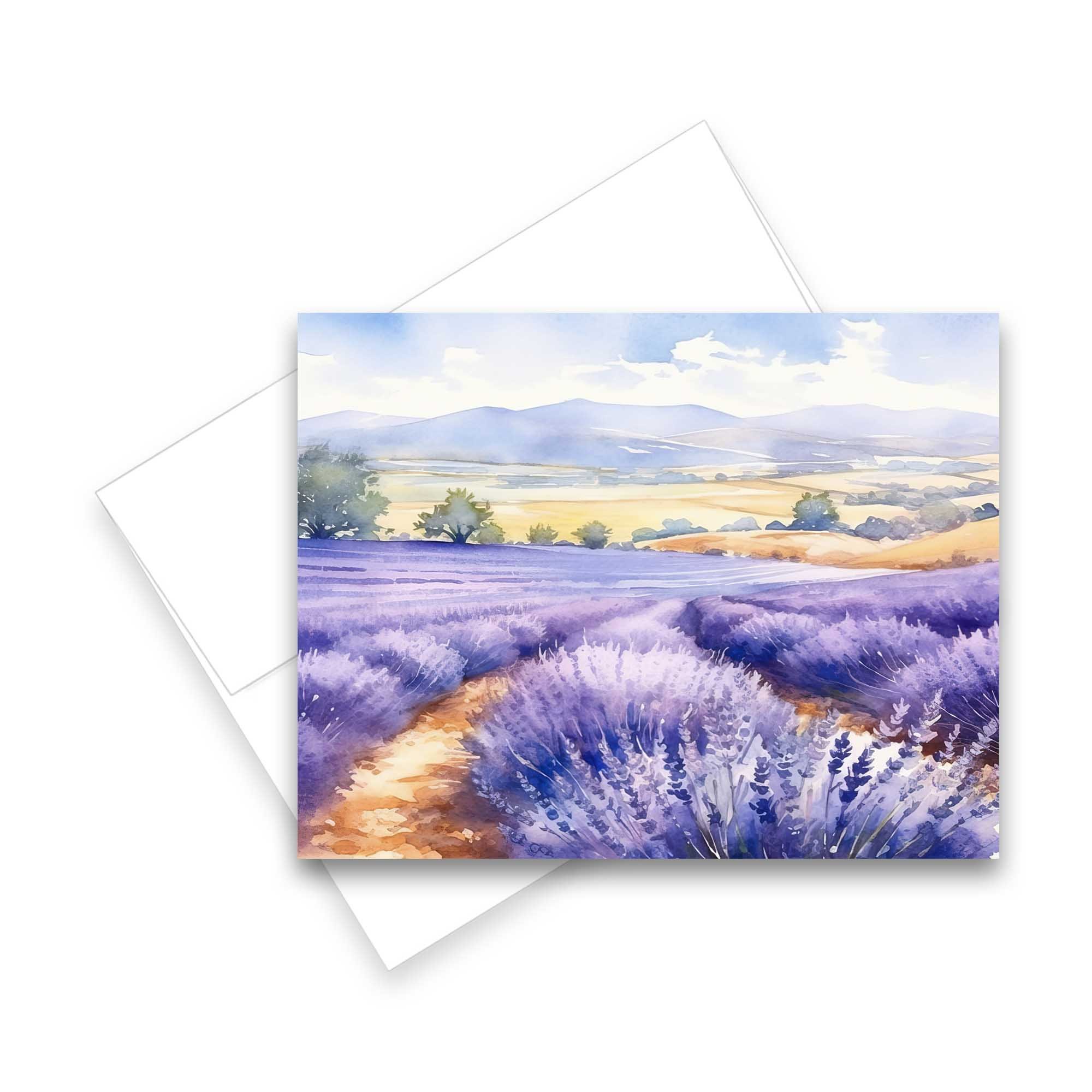 Lavender Fields Greeting cards, notecard set, blank notecards with envelopes, greeting card assortment, art cards