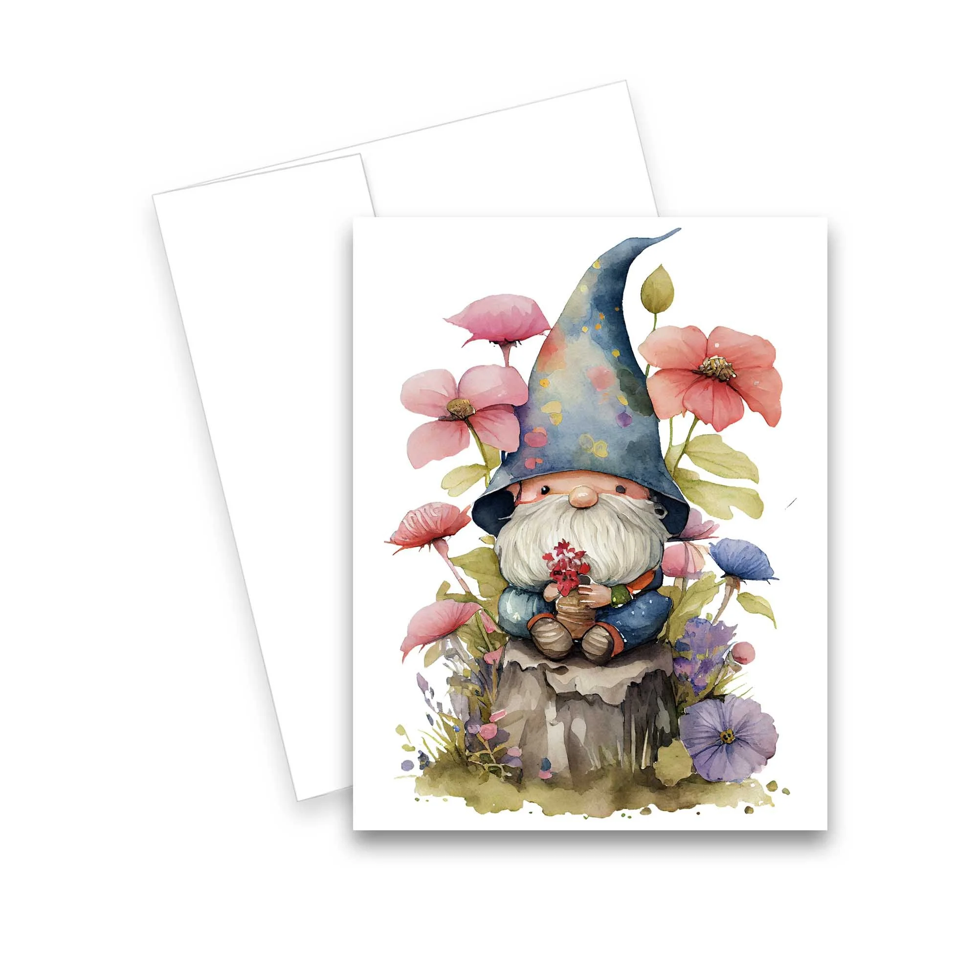 Garden Gnome card set, all occasion cards, blank card with envelope, note card set, stationary set, blank cards