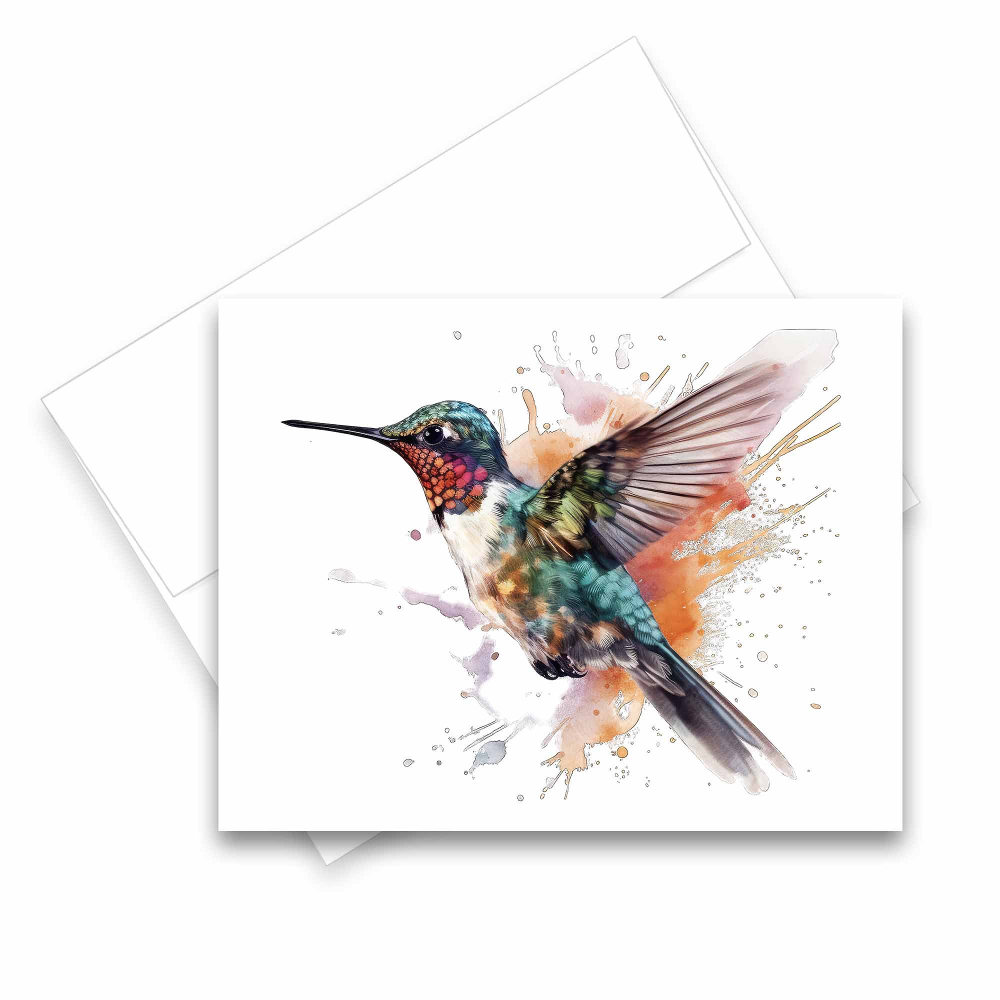 hummingbird note cards, bird cards, notecards birds, bird greeting cards, blank notecards with envelopes
