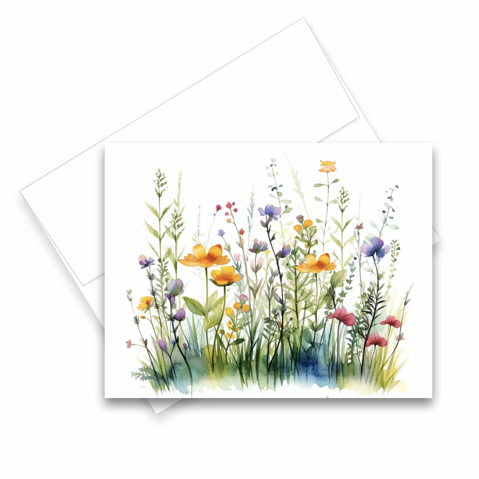 floral stationery, floral thank you cards, wildflower thank you cards with envelopes, flower greeting cards, greeting card assortment, Watercolor Cards with Envelopes