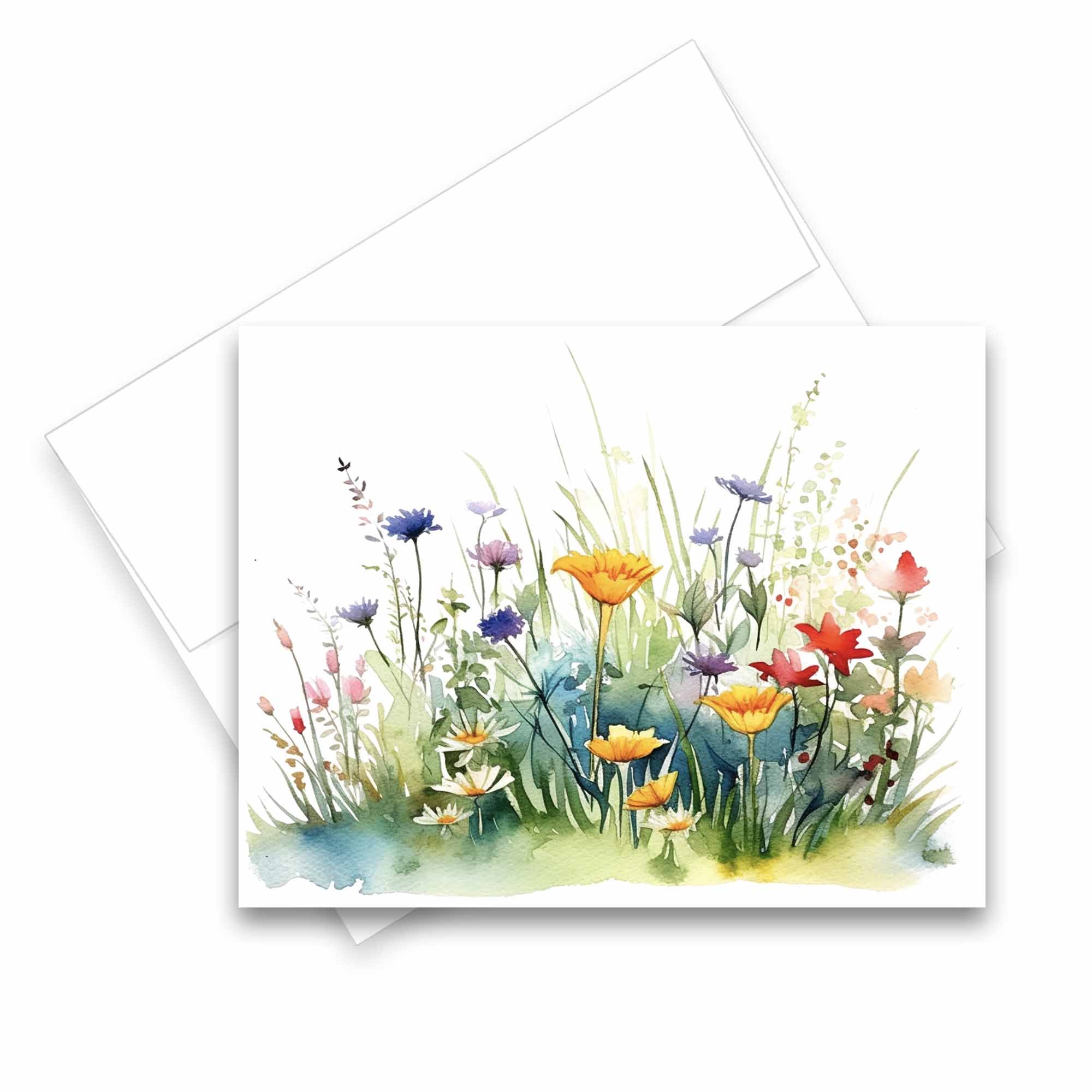 floral stationery, floral thank you cards, wildflower thank you cards with envelopes, flower greeting cards, greeting card assortment, Watercolor Cards with Envelopes