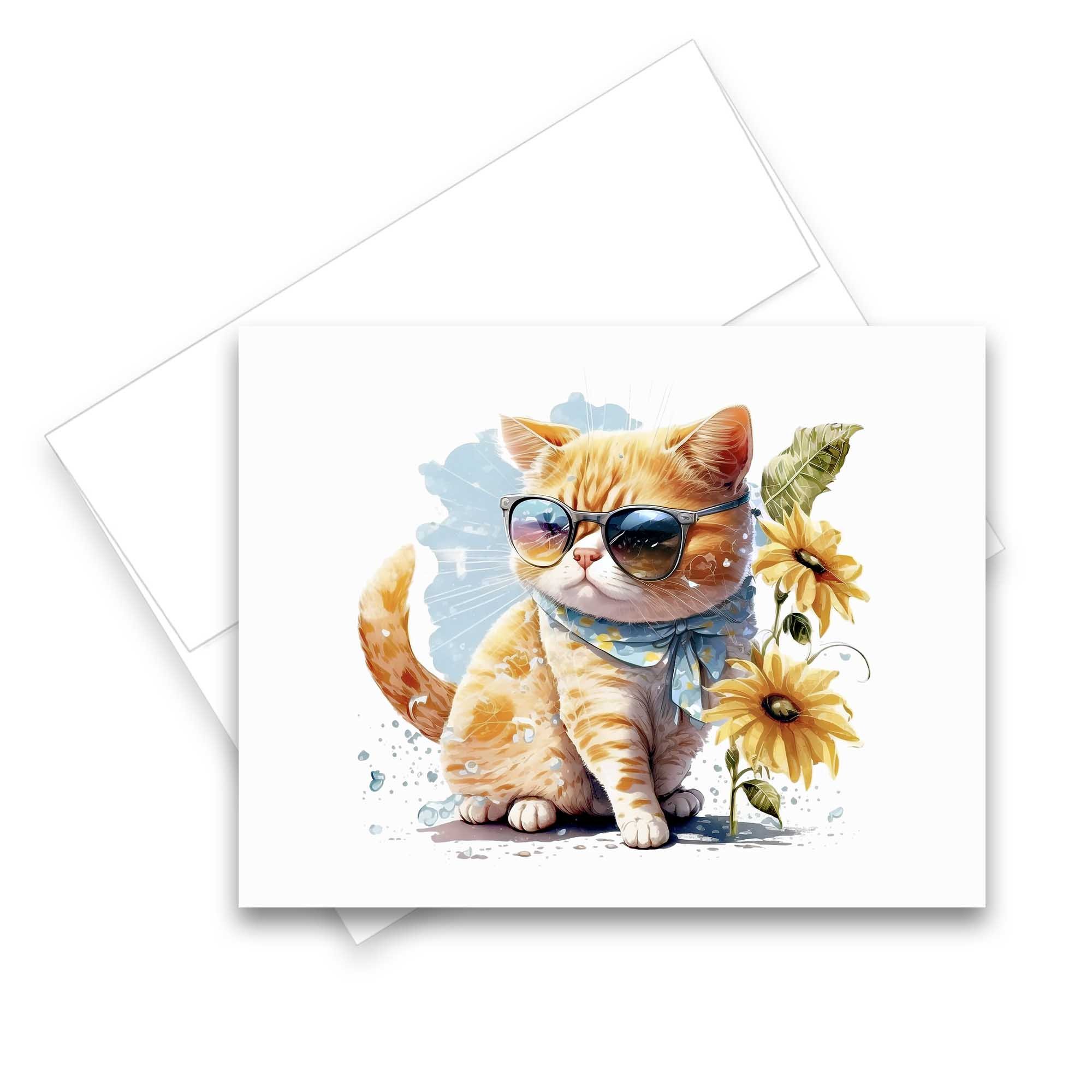 cute cat cards, cat notecards and envelopes set, animal greeting cards, funny animal notecards, blank animal greeting cards, kitten cards, cat lover