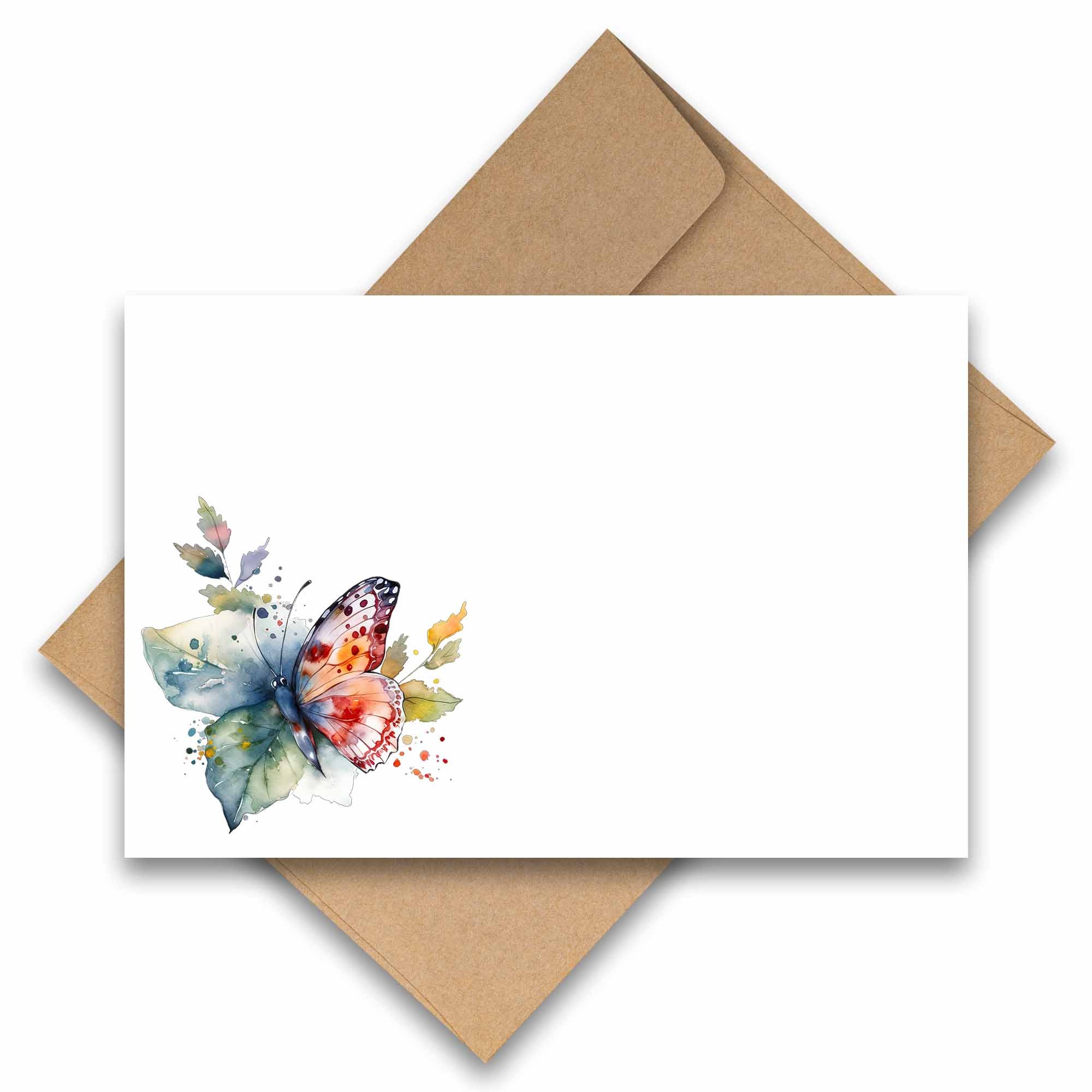 butterfly note cards, butterfly stationery, butterfly cards blank inside, all occasion cards, watercolor thank you cards, greeting card assortment