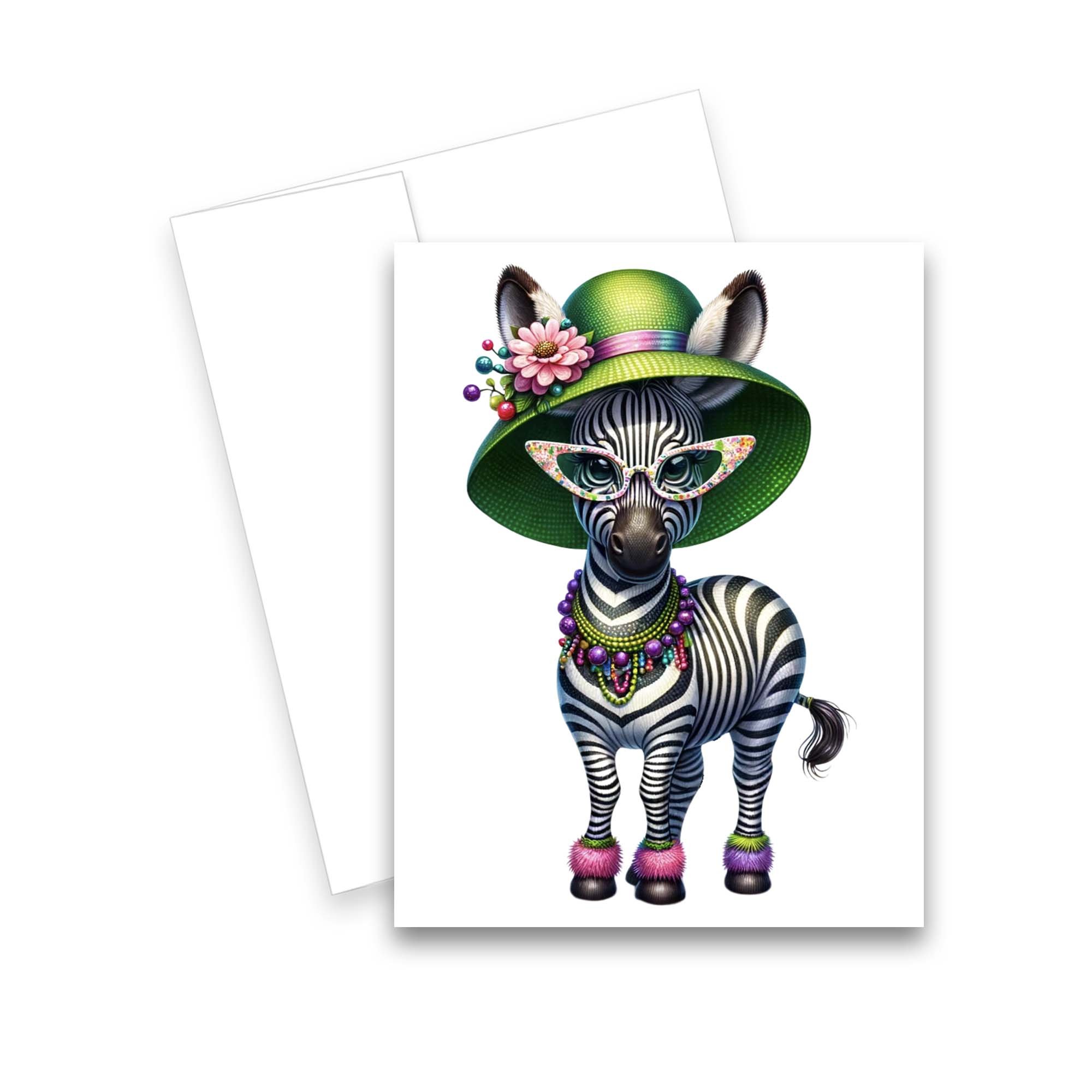 zebra greeting cards, funny animal note cards, all occasion cards, greeting card assortment, thank you cards with envelopes, birthday cards