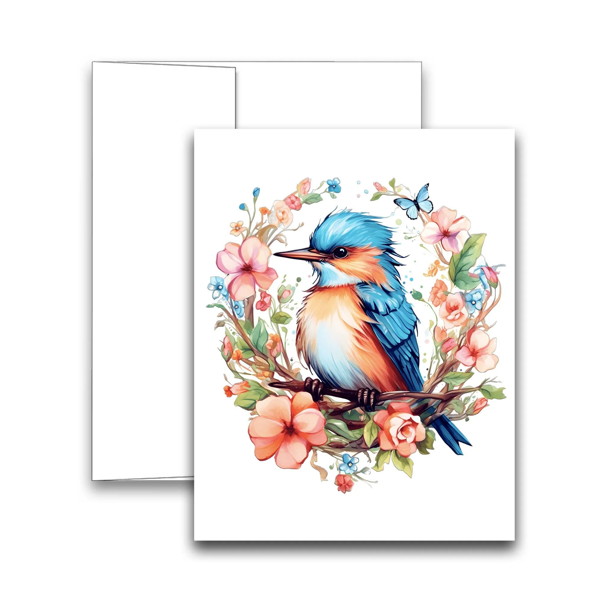 Blue bird blank watercolor cards with envelopes, watercolor cards with envelopes, note cards with envelopes blank inside, watercolor cards, watercolor cards with envelopes