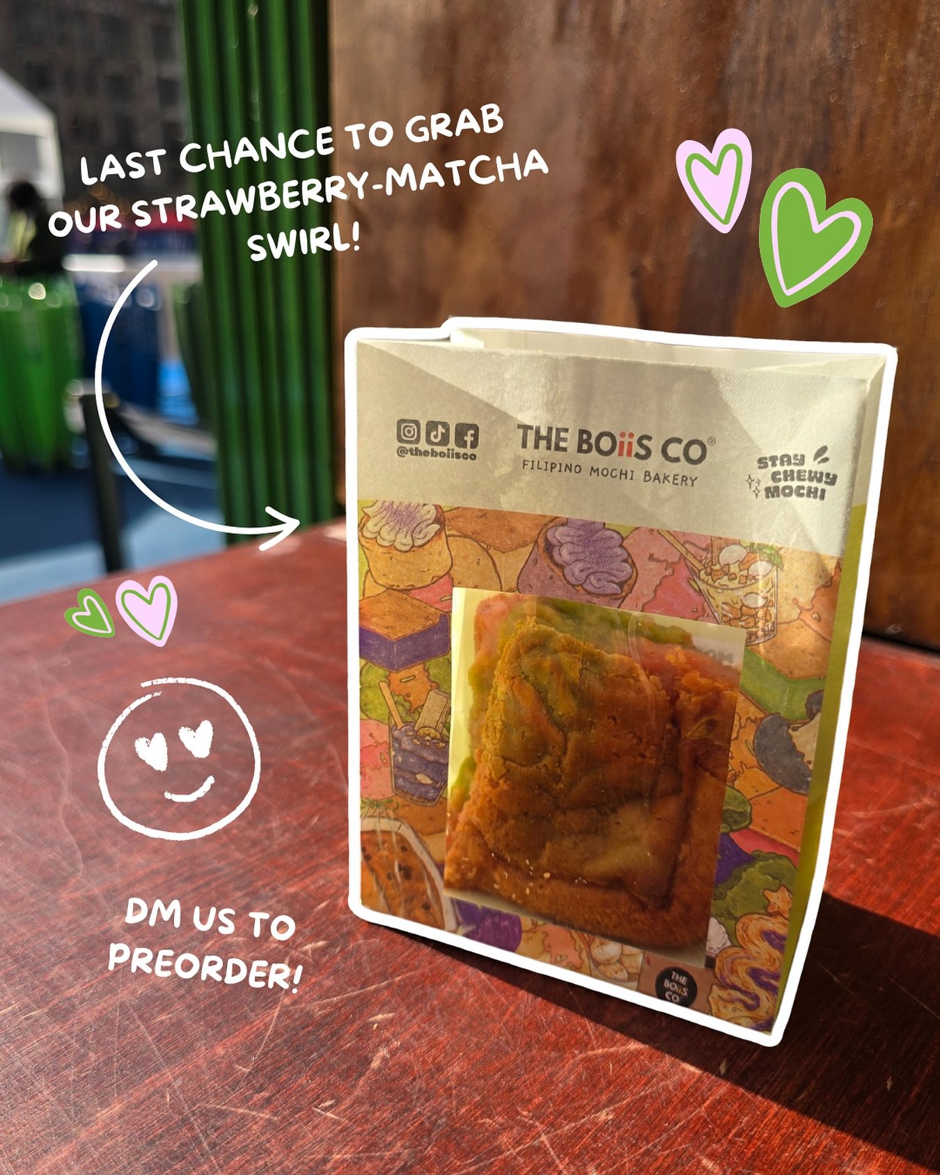Last call for Strawberry-Matcha Swirl! This is your final chance to grab them this week, so don&rsquo;t miss out! 🍓💚

The perfect mochi treat for Valentine&rsquo;s season. She&rsquo;s a little sweet, a little earthy, and totally dreamy. 😍

DM us t