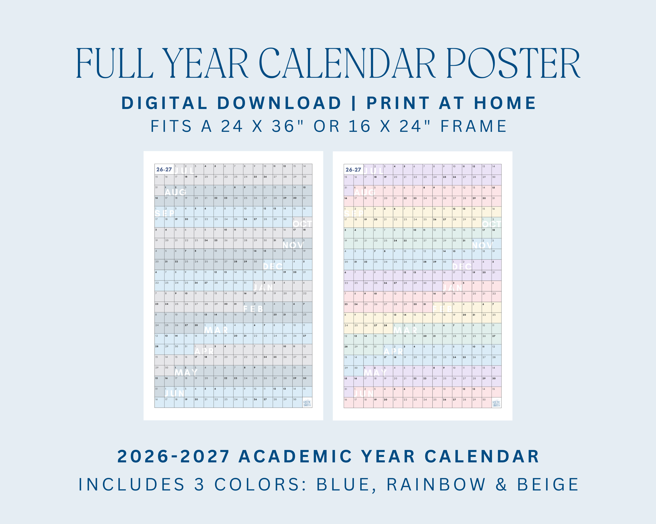 2026-2027 Academic Full Year Calendar