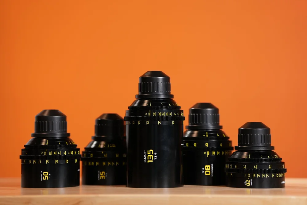 Set of cinema prime lenses from the Shine Cine lens inventory