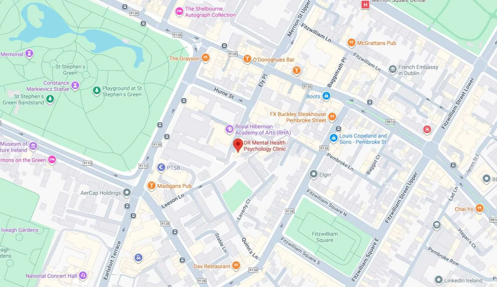 Our location on Google Maps