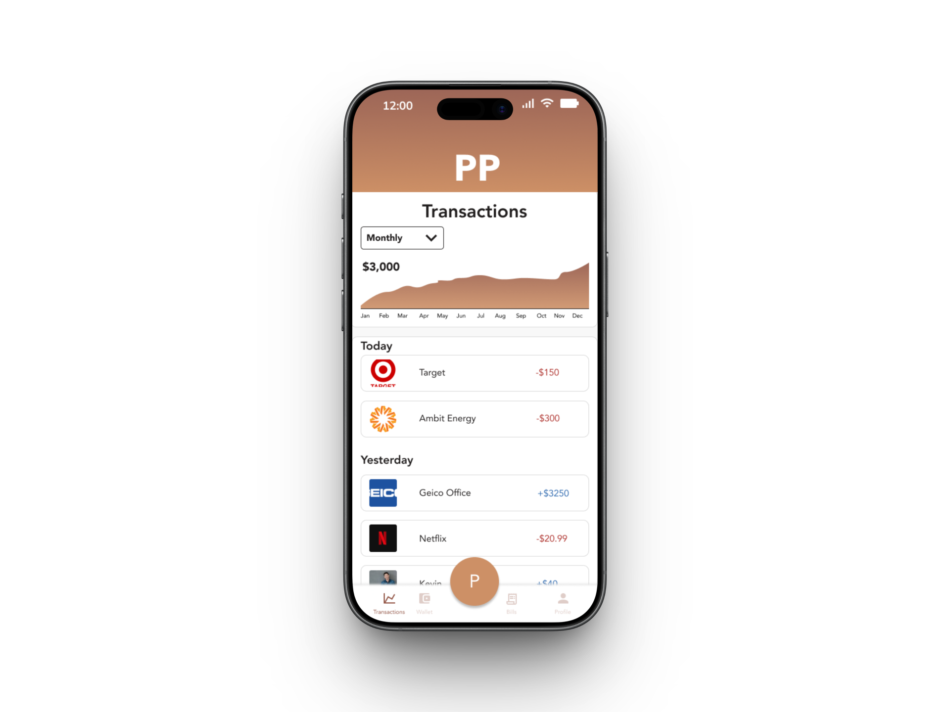 Step 1: Home Page (Transaction Mapping) - Your Finances, Mapped and Mastered
Goal: Give users a clear view of their spending actiity at a glance
