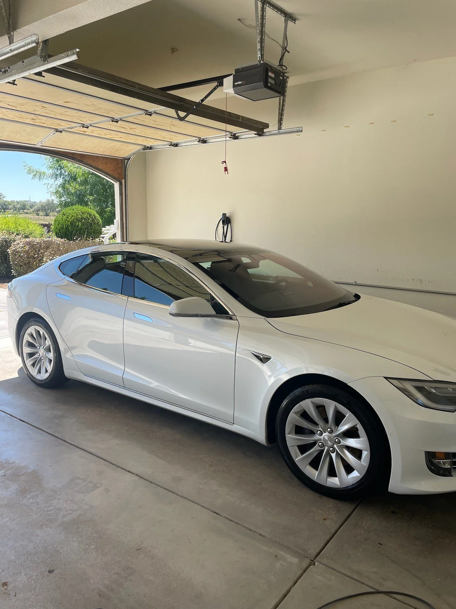 Clean Exterior of White Tesla Full Detail