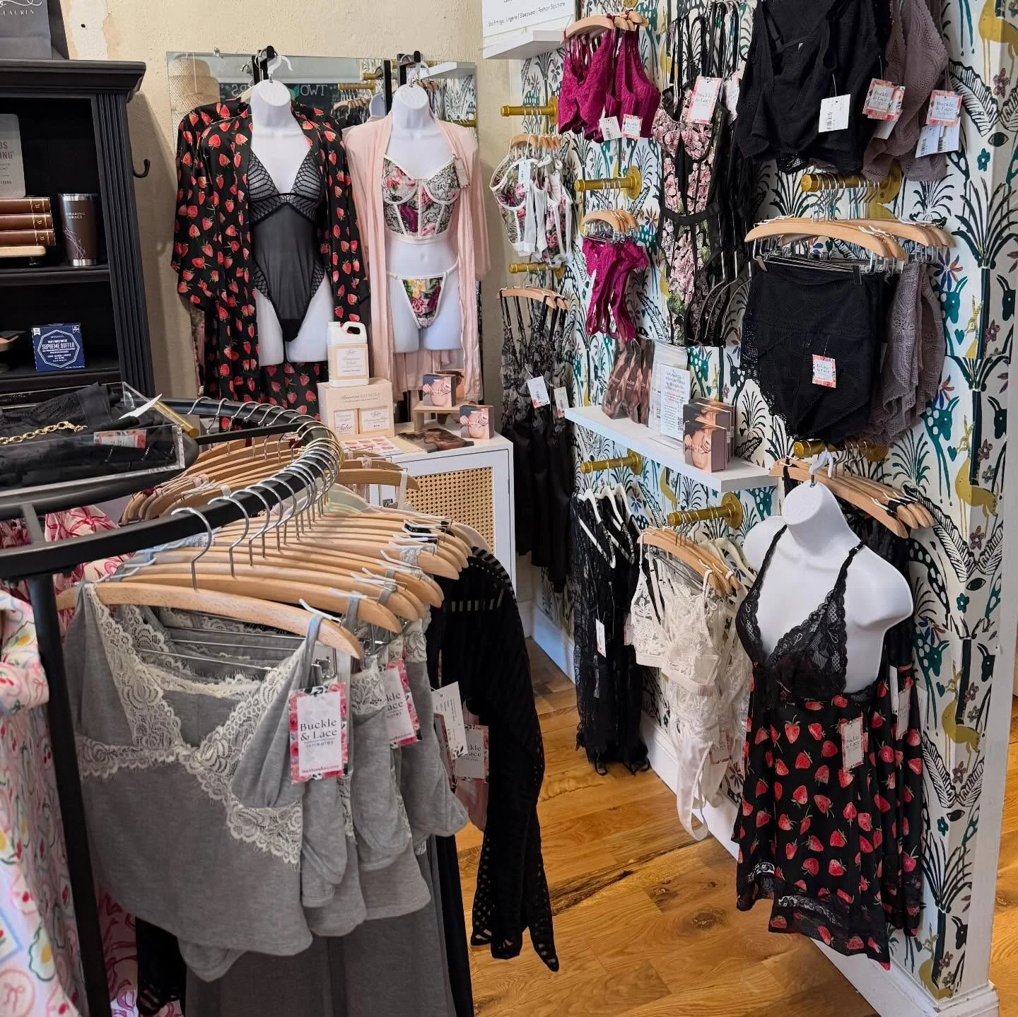 We&rsquo;ve shined up our little corner at @hellobylauren today to make your shopping experience even better! Swing by this weekend for the softest and cutest Spring pajamas, chemises, bralettes, and undies! 

You&rsquo;ll want one of our last three 