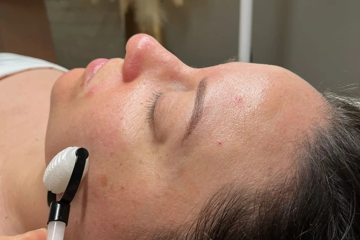 woman getting a first time facial