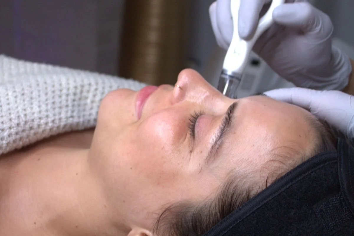 woman Nervous getting First Facial