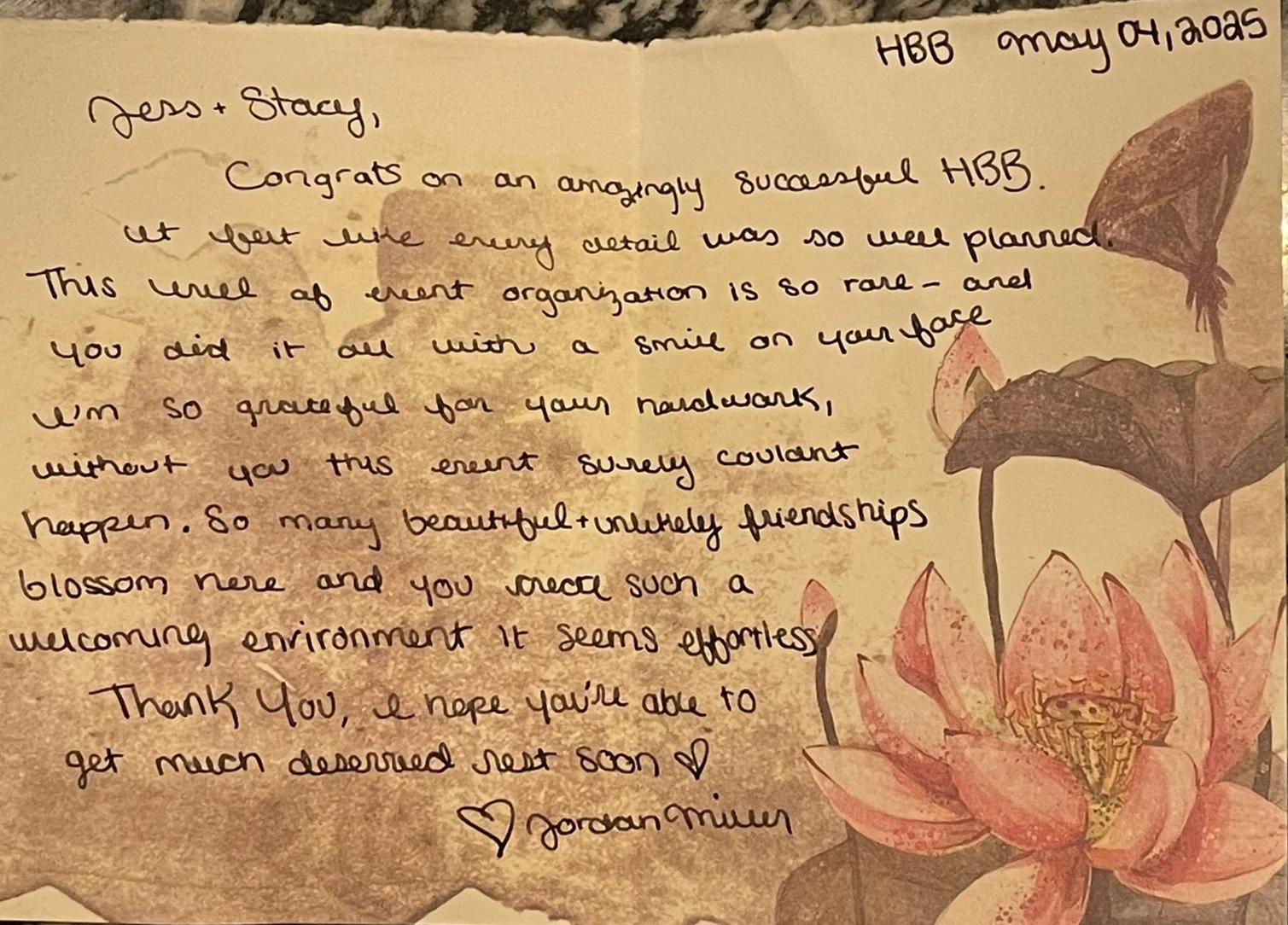 Client Authored Thank You