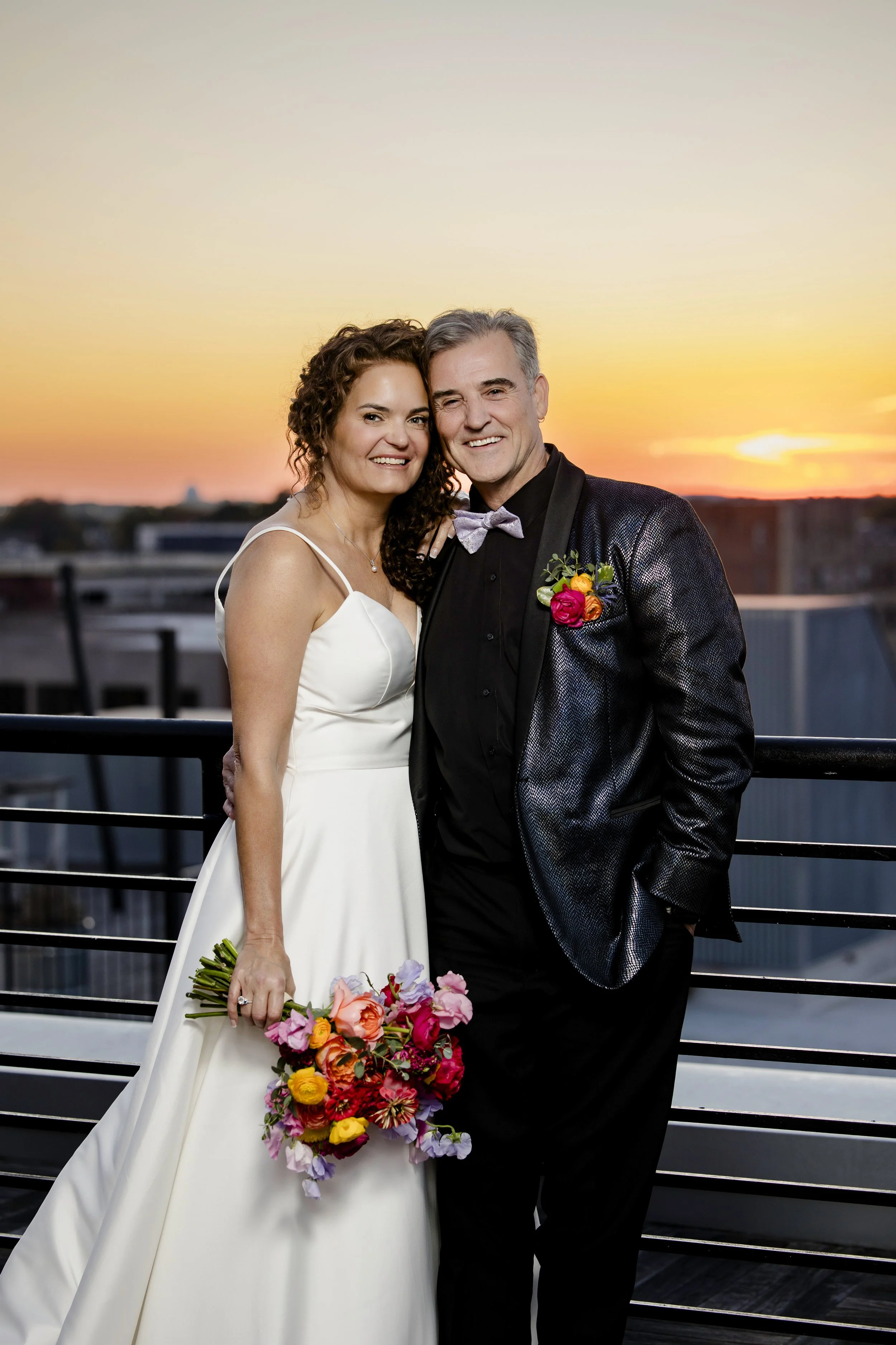 Downtown Durham Rooftop Wedding