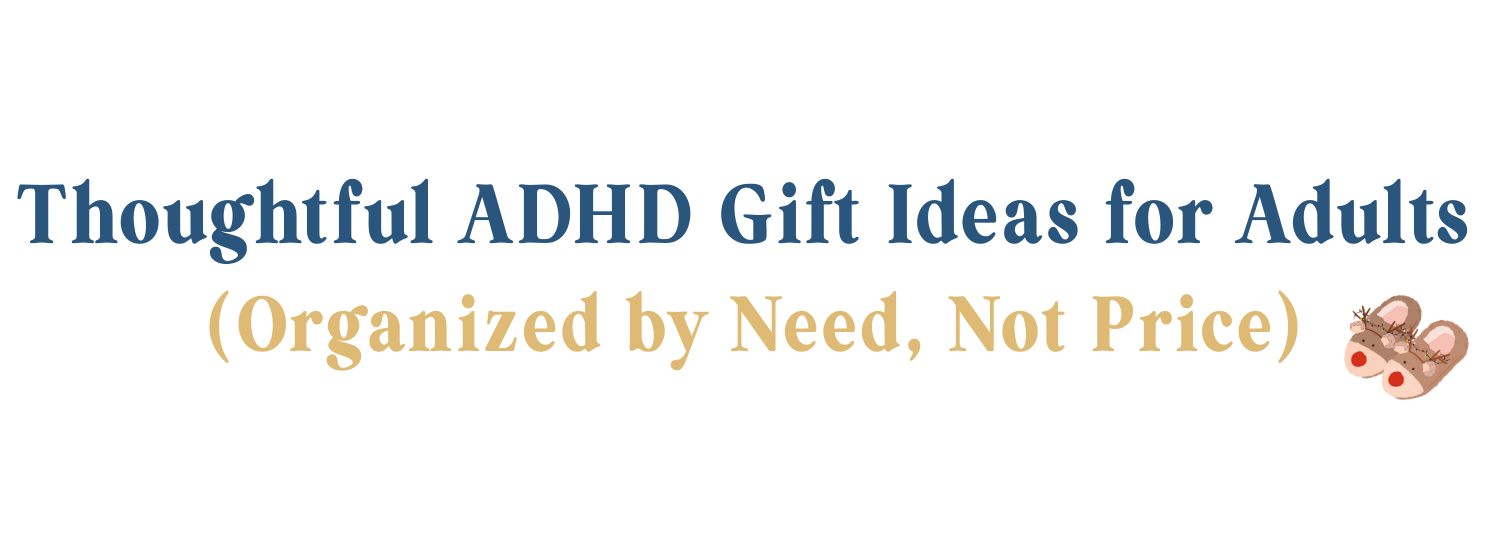 Decorative header graphic introducing a section of the ADHD-friendly gift guide.