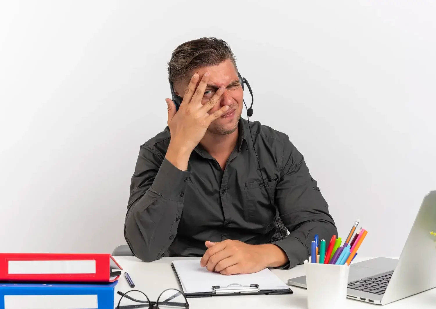 A man who can’t focus while working because of ADHD - Asha Coaching & Consulting
