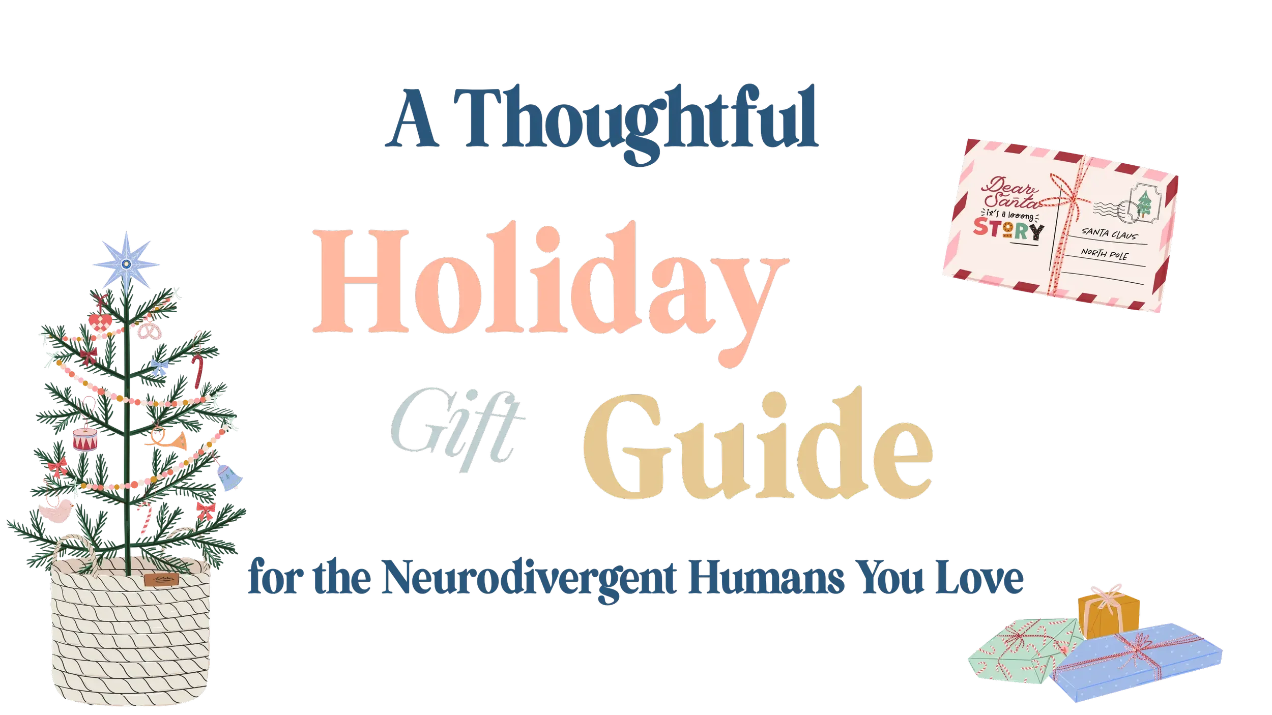 Header graphic for an ADHD gift guide focused on thoughtful and practical gift ideas.