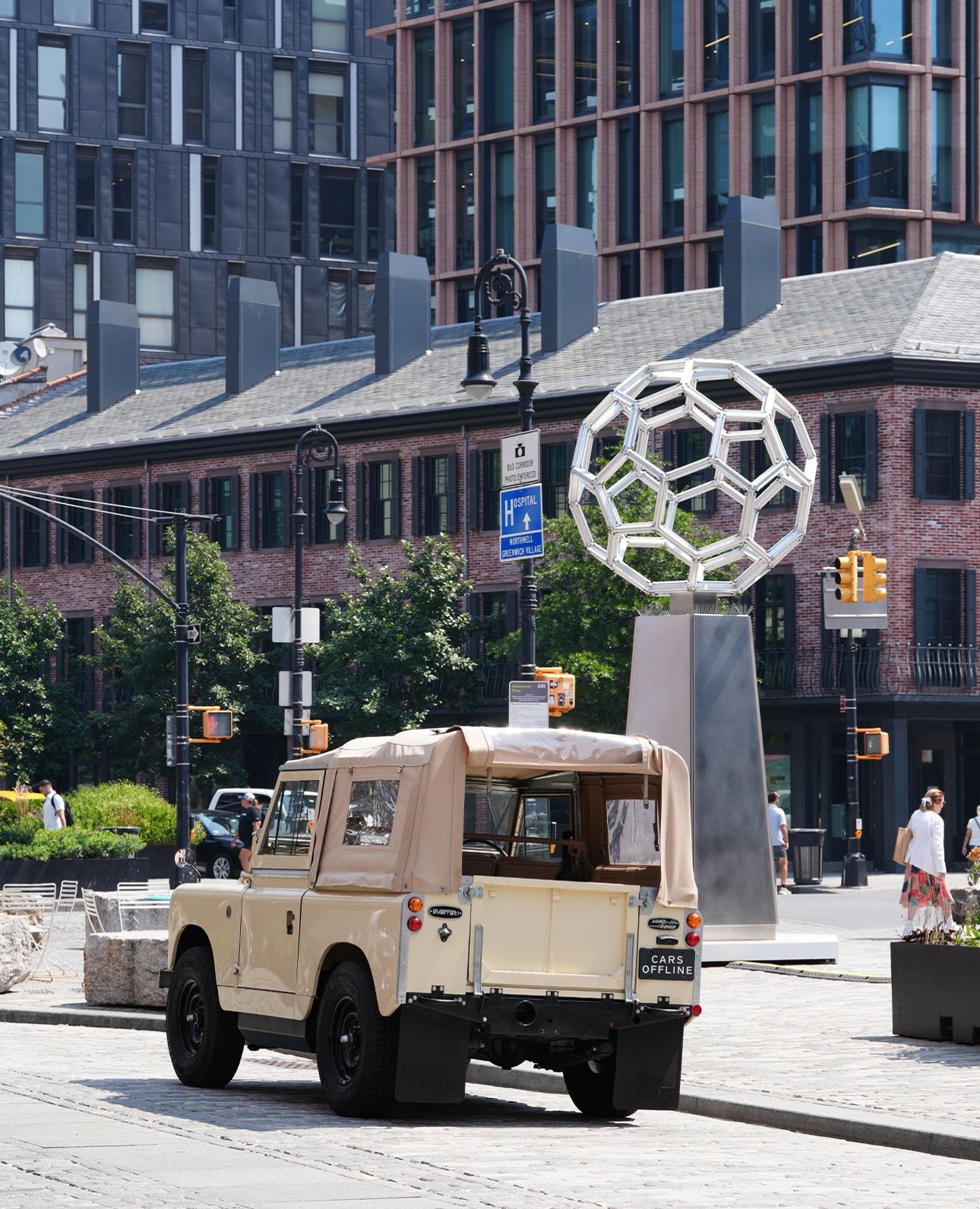 The stage is set. ⚽️🏆

As the world turns its attention to today&rsquo;s FIFA World Cup Final, our 1971 Everrati Land Rover Series IIA takes its place beneath the iconic Buckyball installation in New York City&rsquo;s Meatpacking District, where soc