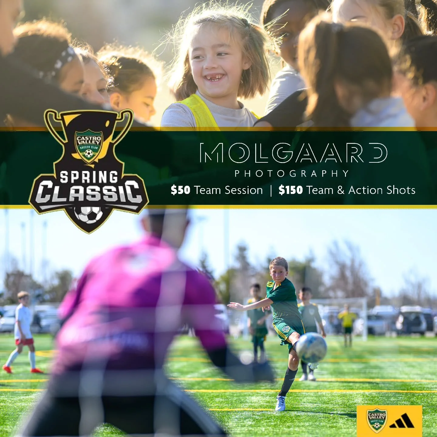 📢: ⚽️📸Secure your spot now by expressing interest with @molgaardphotography for team pictures and/or action shots during the Castro Valley Spring Classic. 📸⚽️

Confirmations to be provided when schedules are finalized.