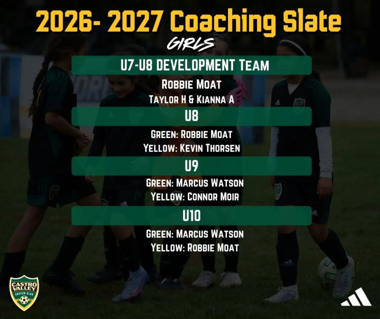 📢 2026-2017 Coaching Slate 📢

⚽️ If you havent already registered for try outs, 🔗 is in bio.

#elevate #youthsoccer #cvsc #elitecoaching