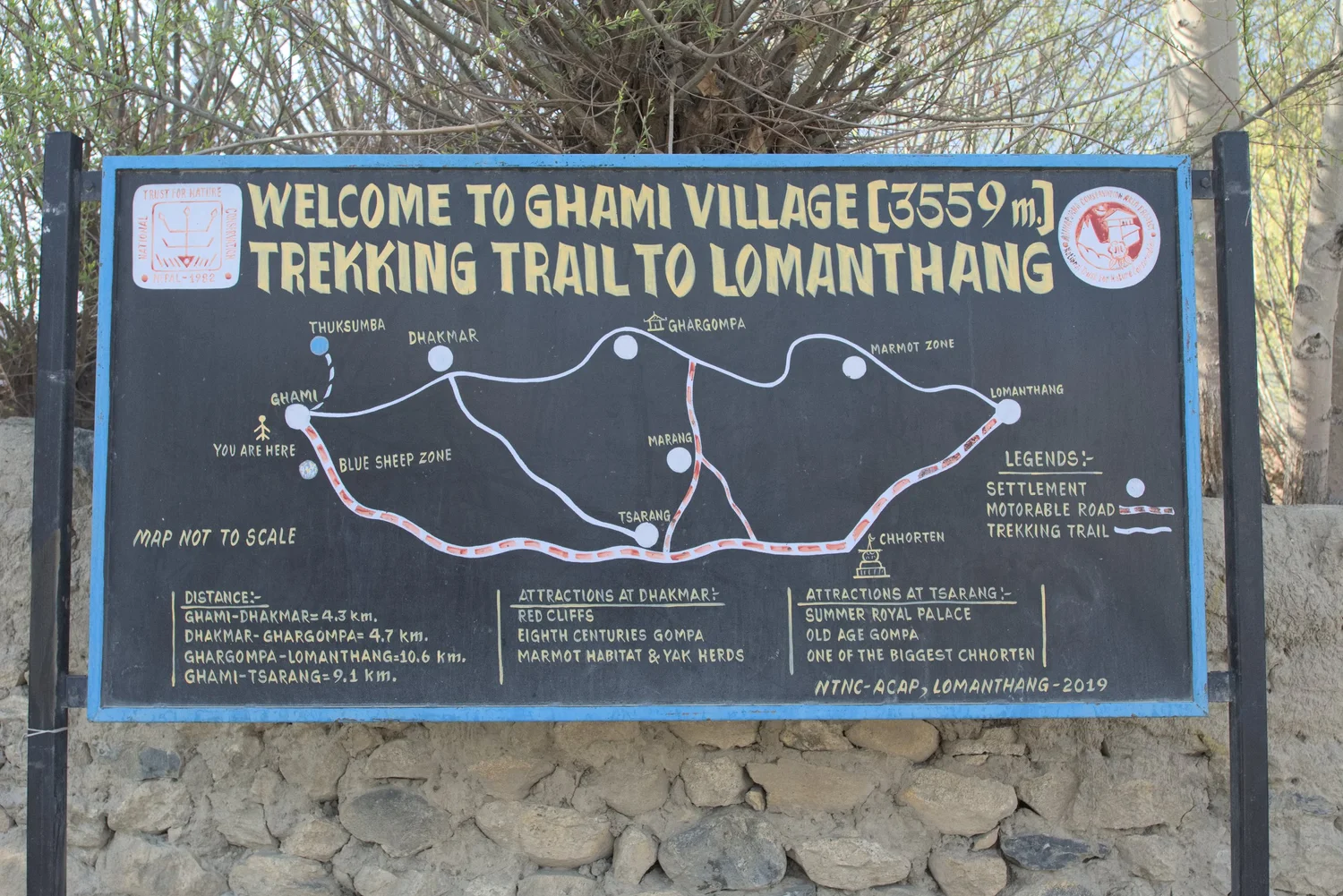 Trekking trail map