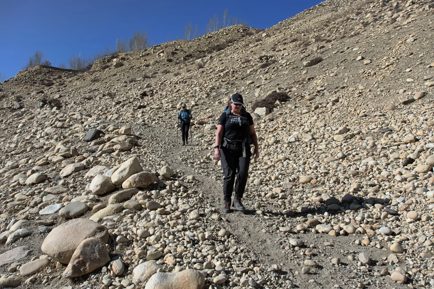 Hikers on the Mustang trail