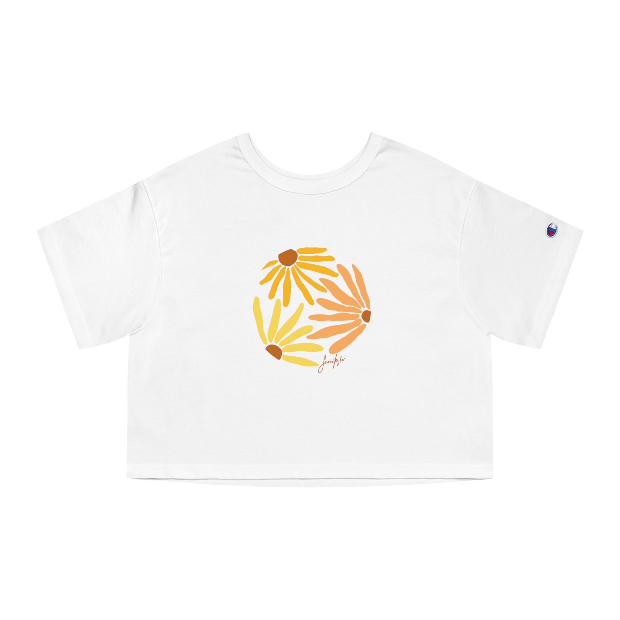 Yellow Daisy Crop Tee