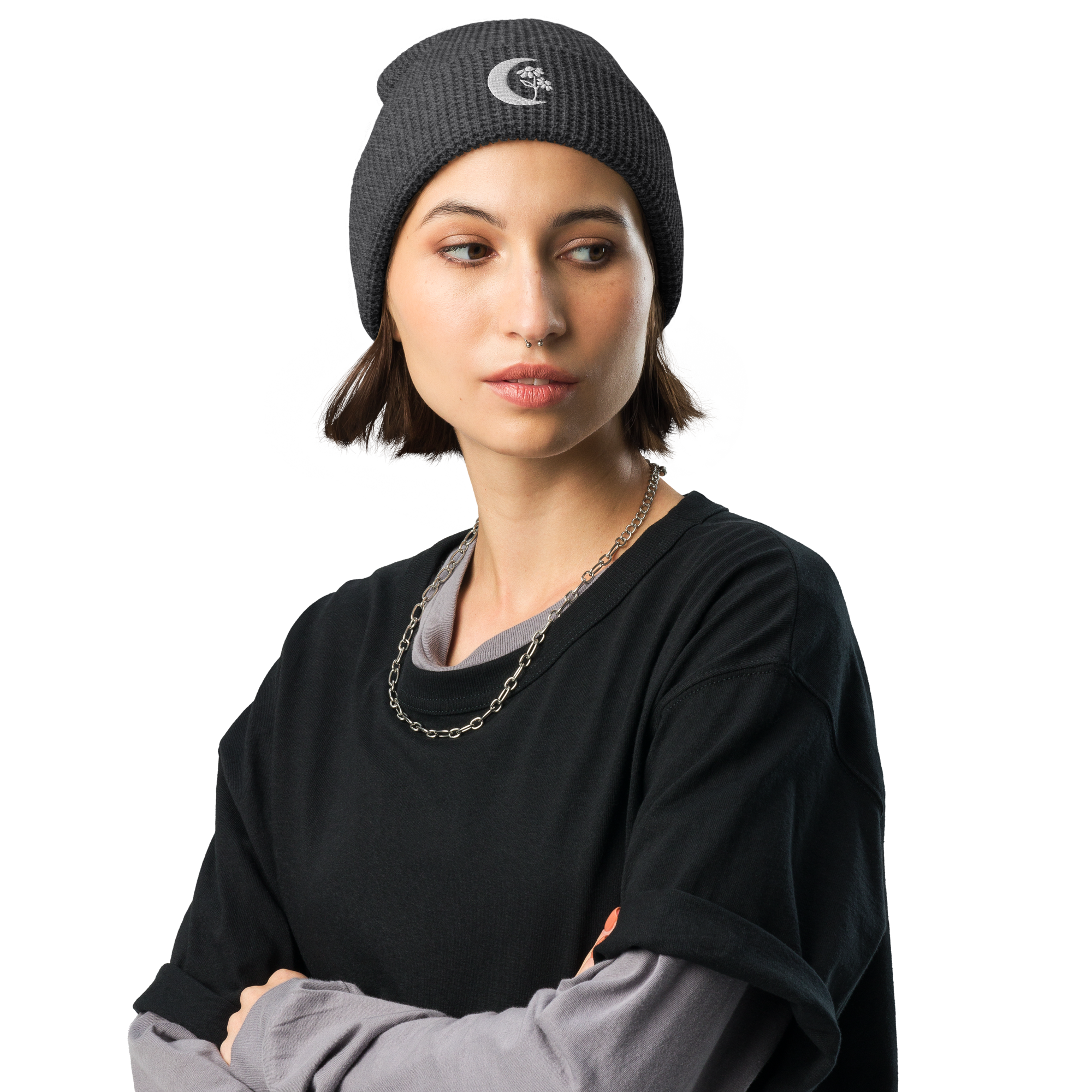 waffle-beanie-heather-charcoal-front-6685b0b35f59e.png