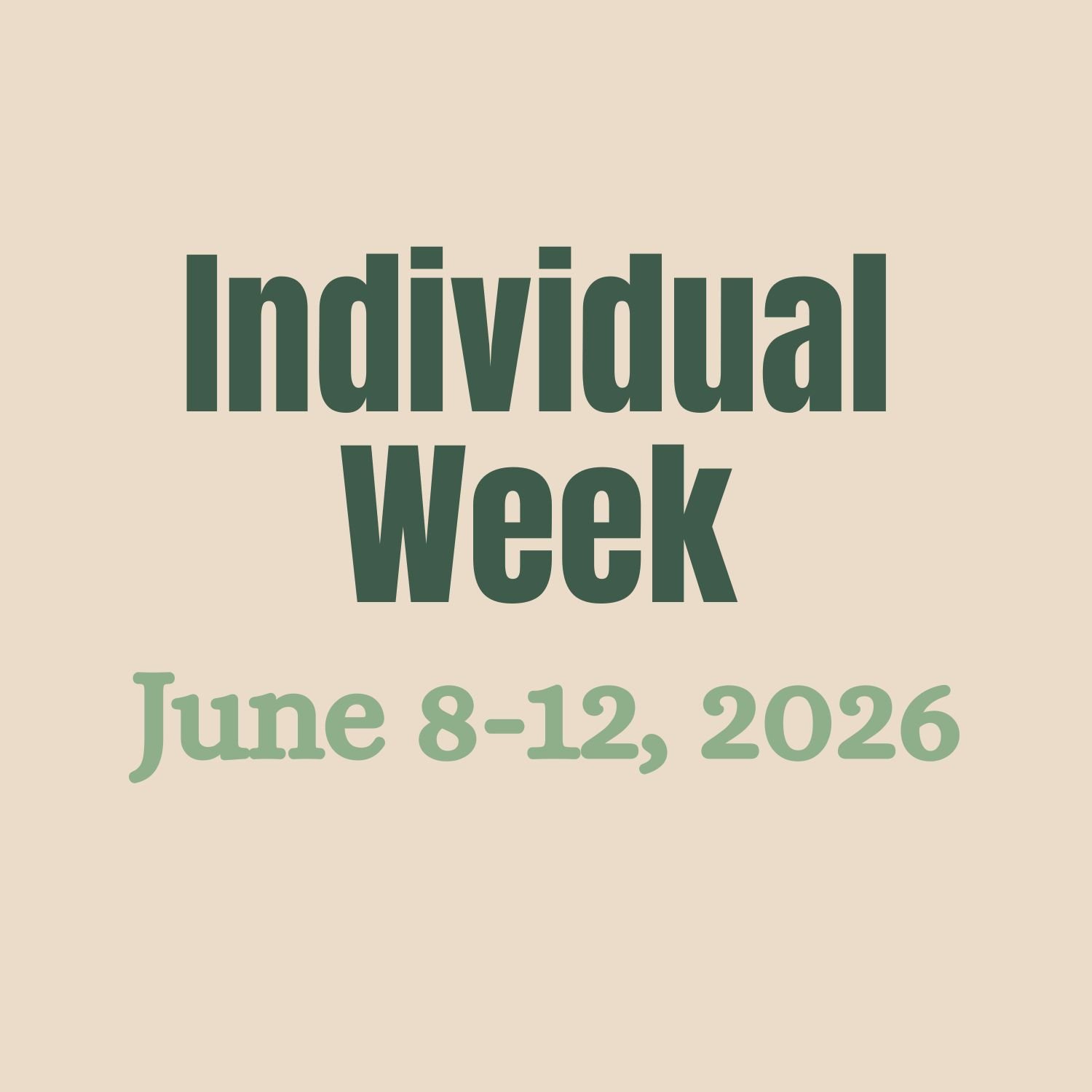 June 8-12-- Individual Week Camps -- Grades 1-6