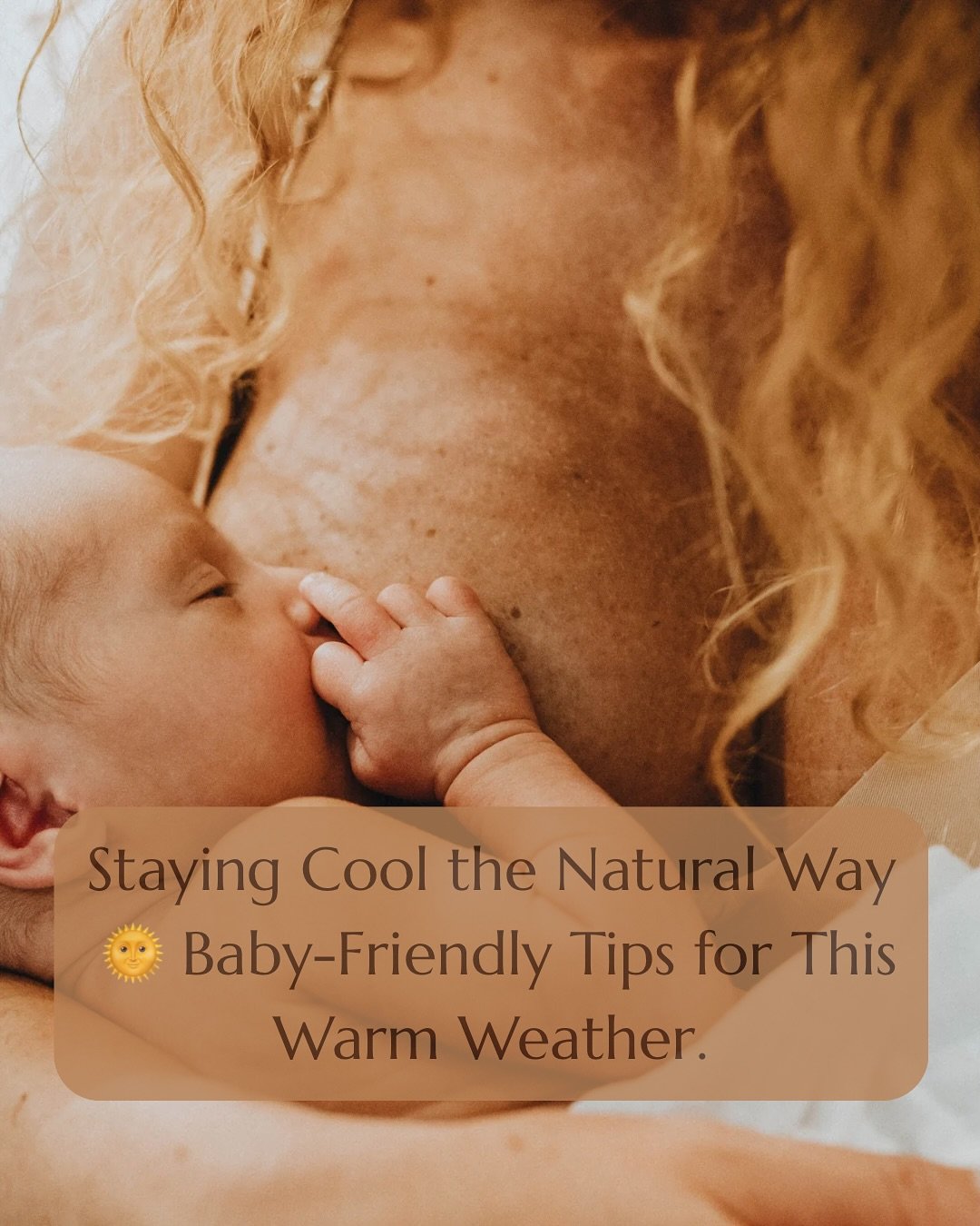 ☀️ Beat the heat &mdash; the gentle way 🌿
Postnatal recovery and newborn life during a heatwave can feel overwhelming &mdash; but there are nurturing, baby-safe ways to stay cool, connected, and calm.

Natural cooling methods that honour your postpa