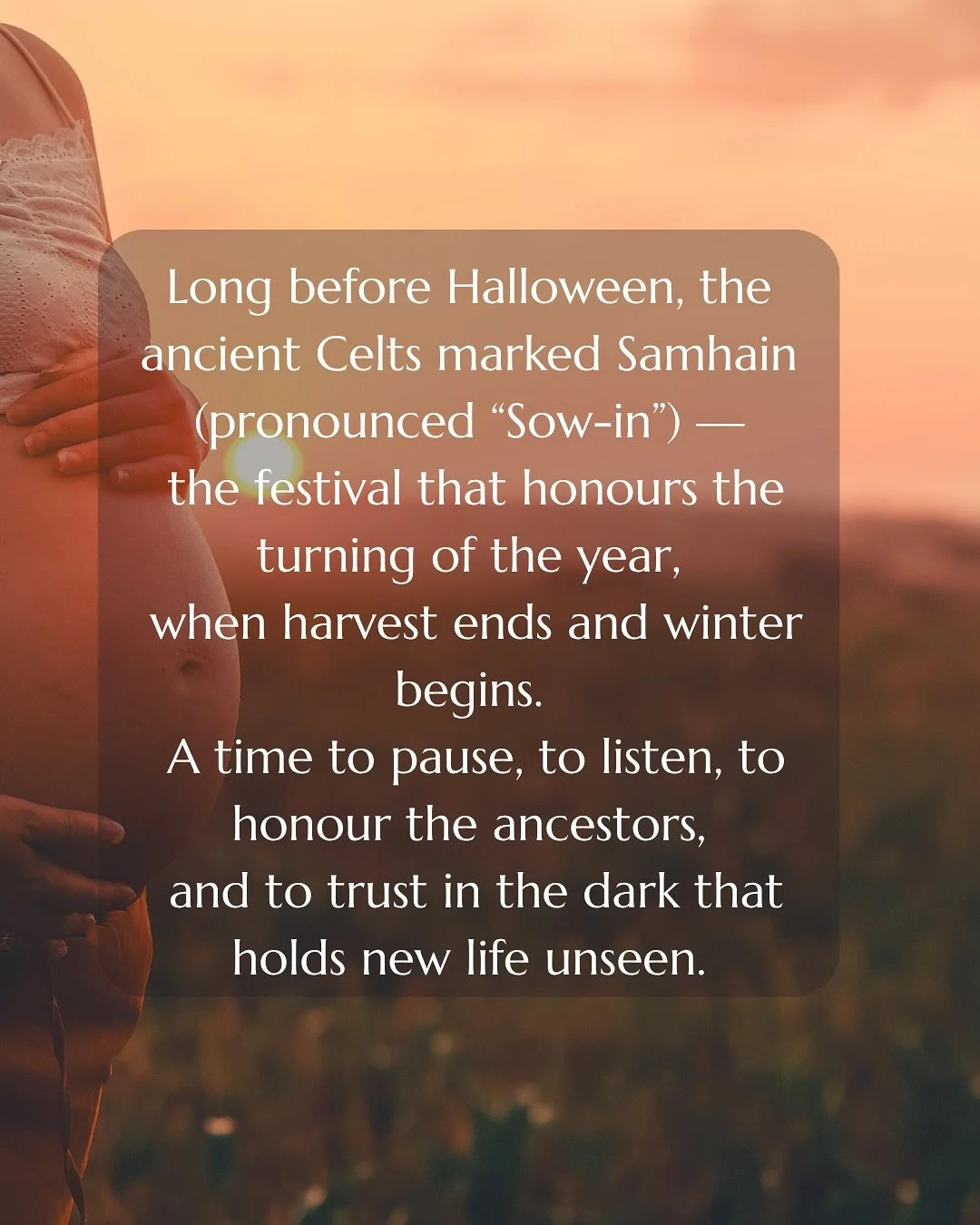 🪶 Samhain marks the turning of the wheel &mdash; a time between worlds, between light and dark, between what was and what&rsquo;s to come.
Midwifery lives here too, in the liminal &mdash; tending thresholds, holding courage, honouring stillness.

In