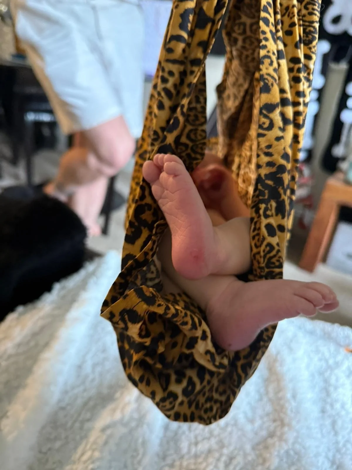 Day 5 visit for this little one 💛 🐯 

New born blood spot test and a weigh. 

Already above birth weight and thriving &mdash; calm, content, and surrounded by so much love. Mum and dad are settling beautifully into parenthood, caring for each other