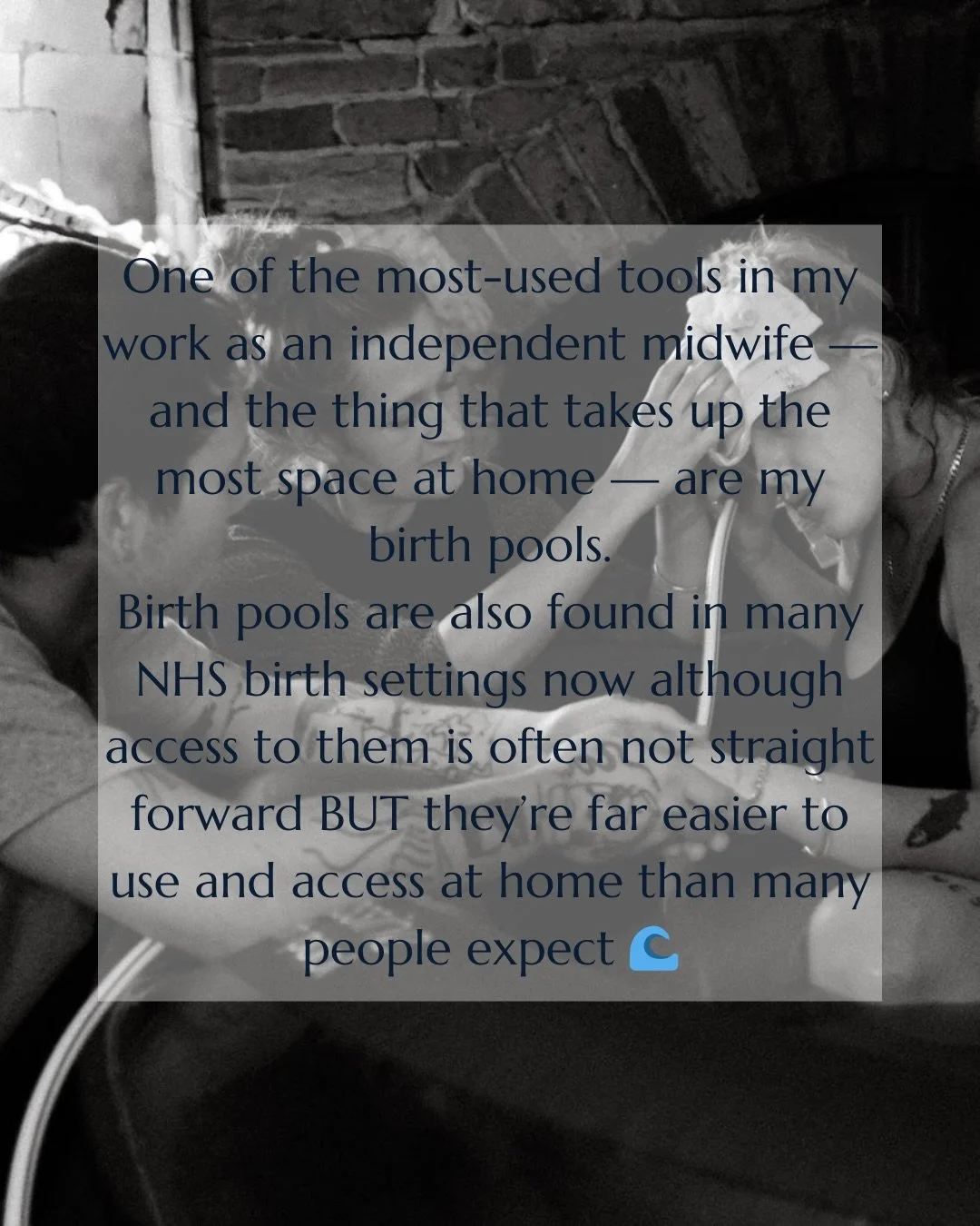 One of the most-used tools in my work as an independent midwife &mdash; and the thing that takes up the most space at home &mdash; are my birth pools.

Birth pools are also found in many NHS birth settings now, although access to them is often not st
