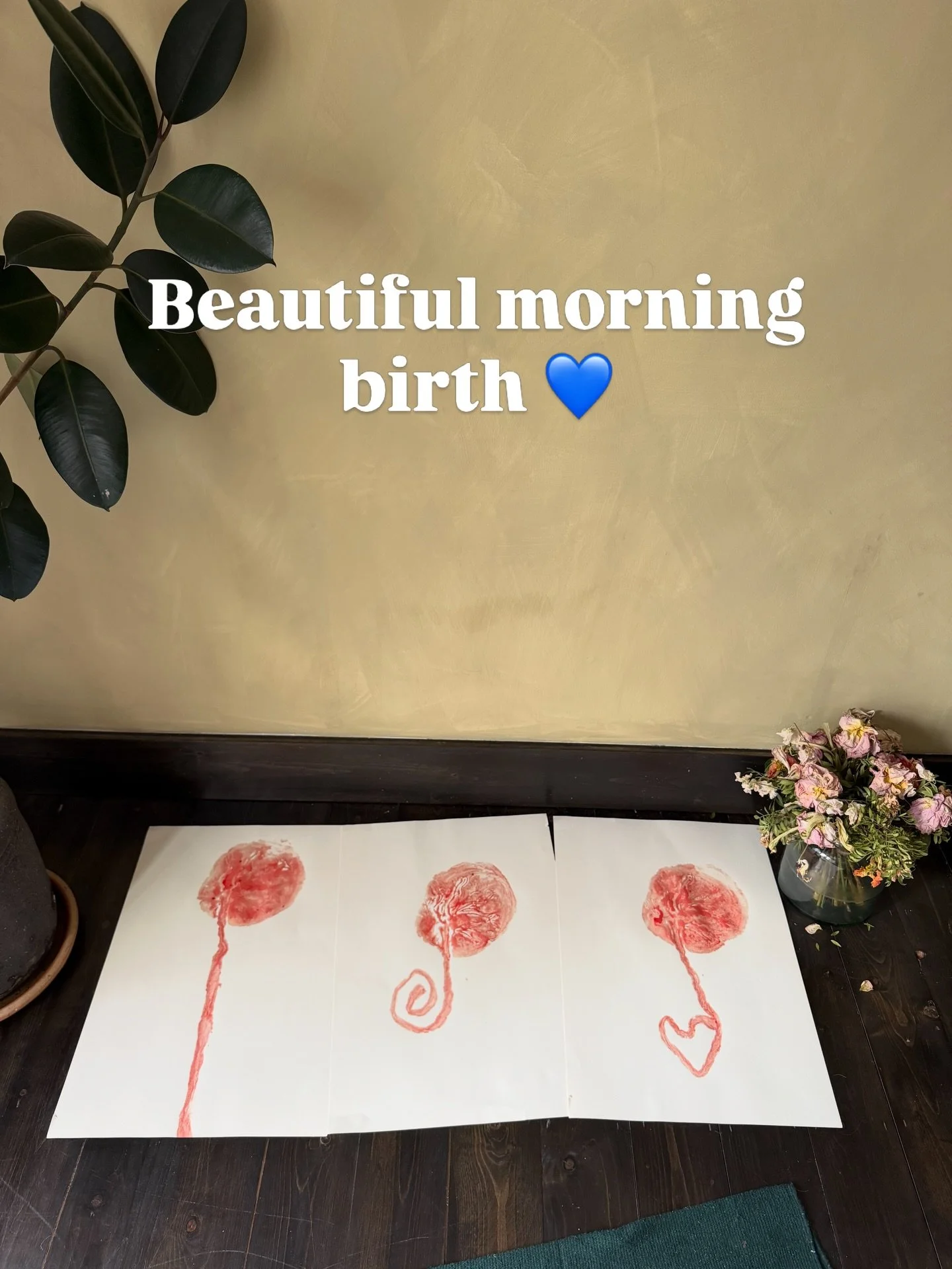 I can&rsquo;t tell you how much I love sharing the little moments with siblings. This beautiful art work was by 2 older siblings, 8 and 4. Big Sis crocheted her new brother his cord tie and then helped me clamp his cord using the tie, she then cut th