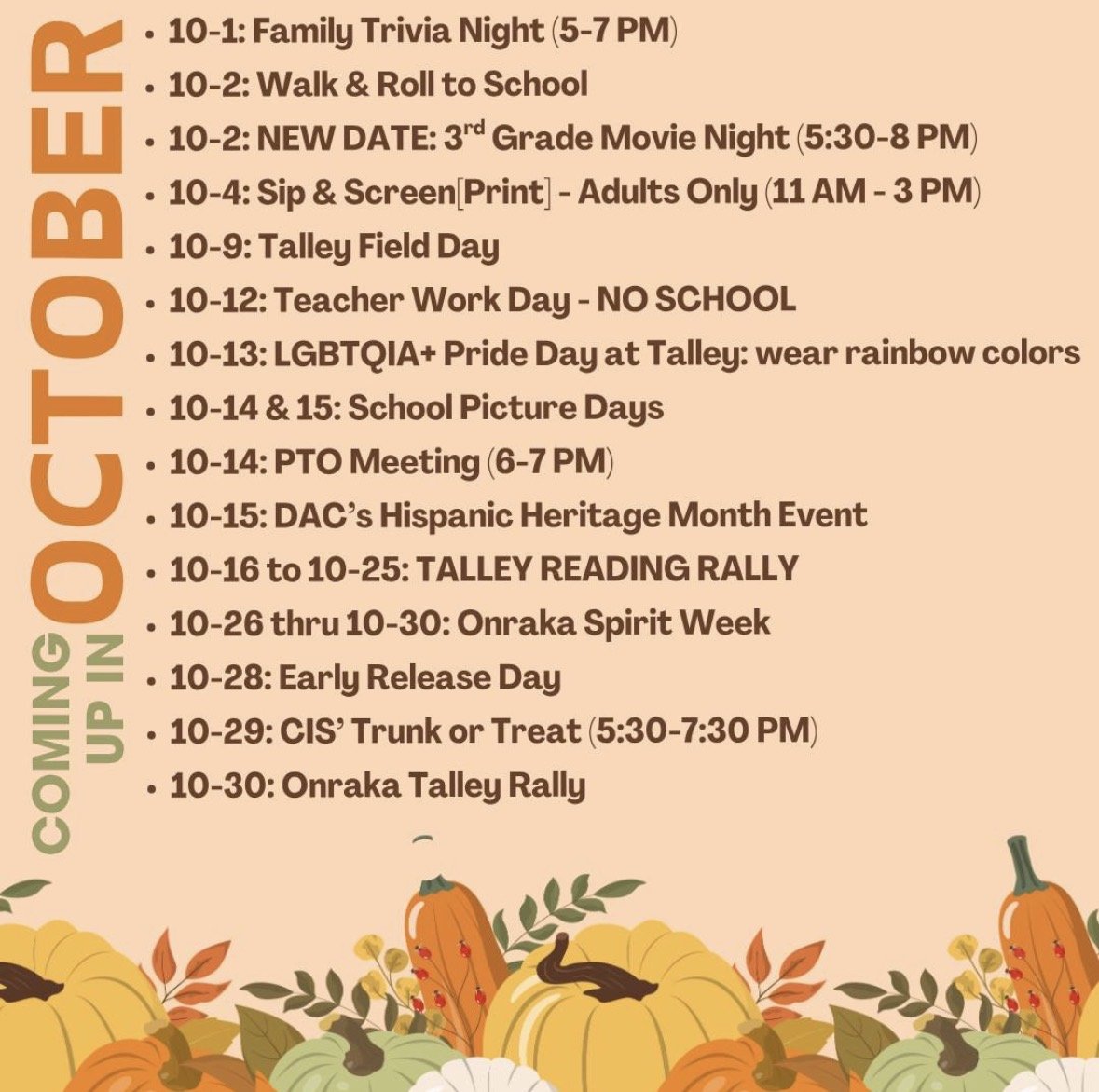 October at Talley