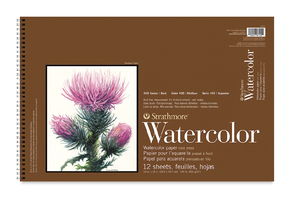 Strathmore 400 Series Watercolor Paper Pad Wire Bound, 12 Sheets