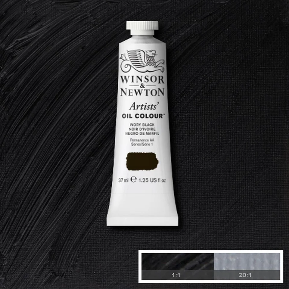 Winsor & Newton Artists’ Oil Color – Ivory Black (37ml)