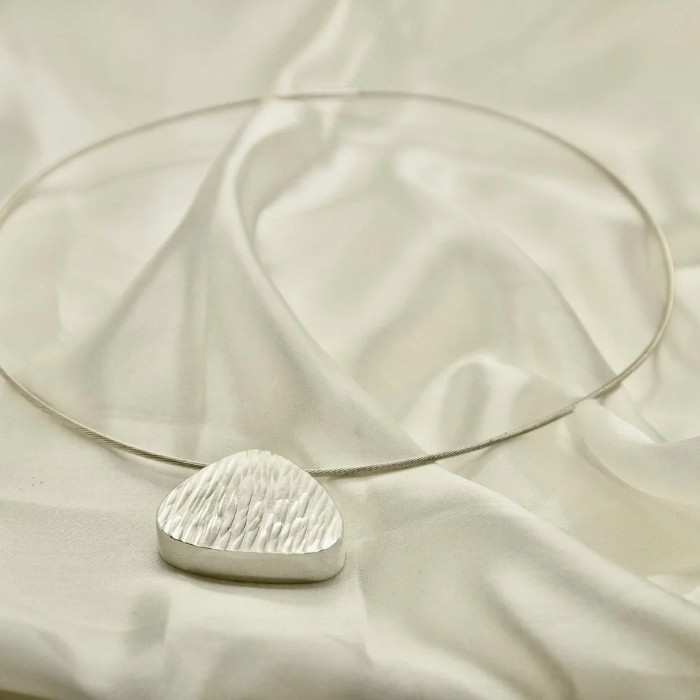 Irregular Triangle Sterling Silver Neckpiece