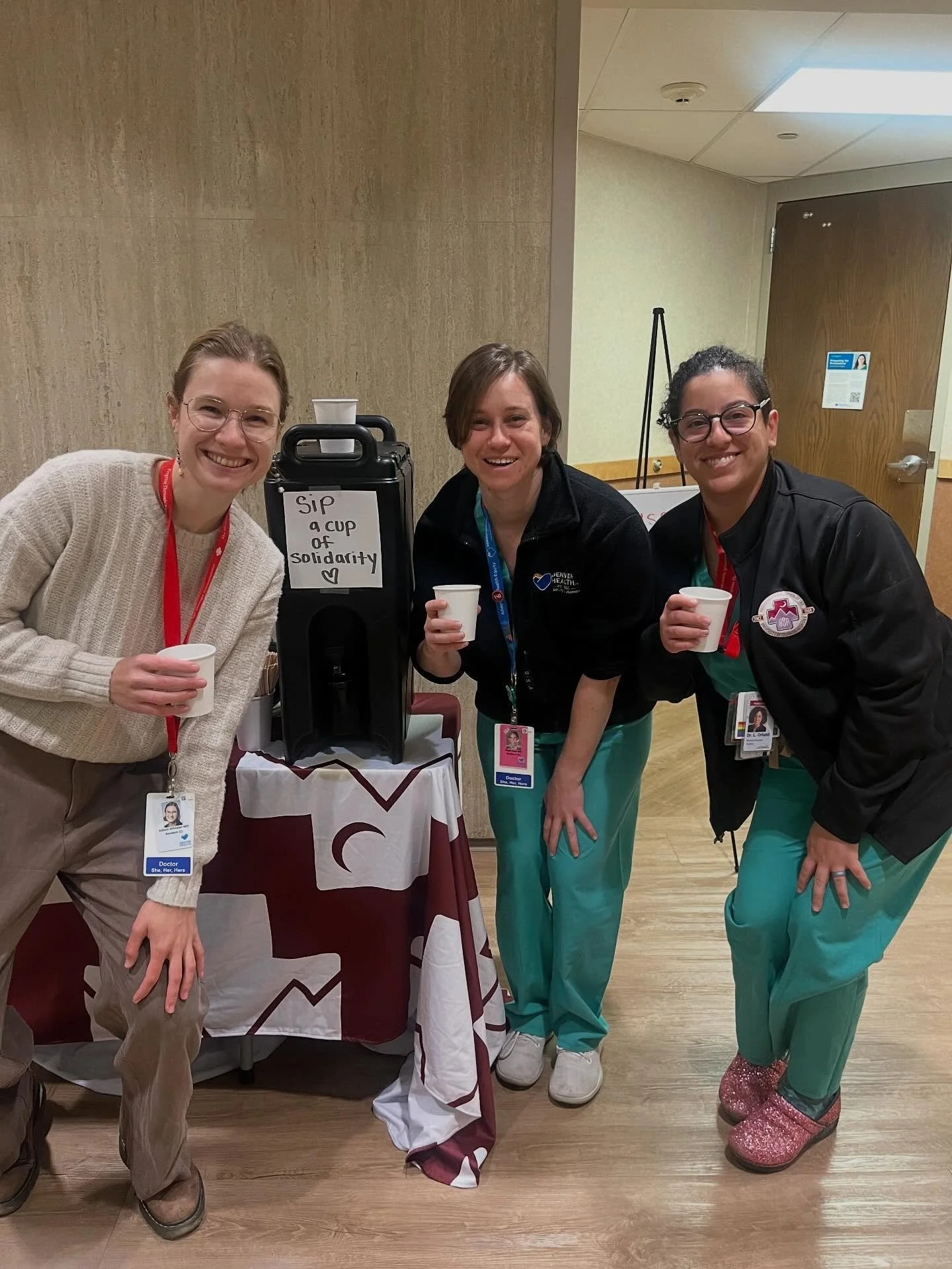 Sippin on solidarity in the halls of Denver Health ☕️