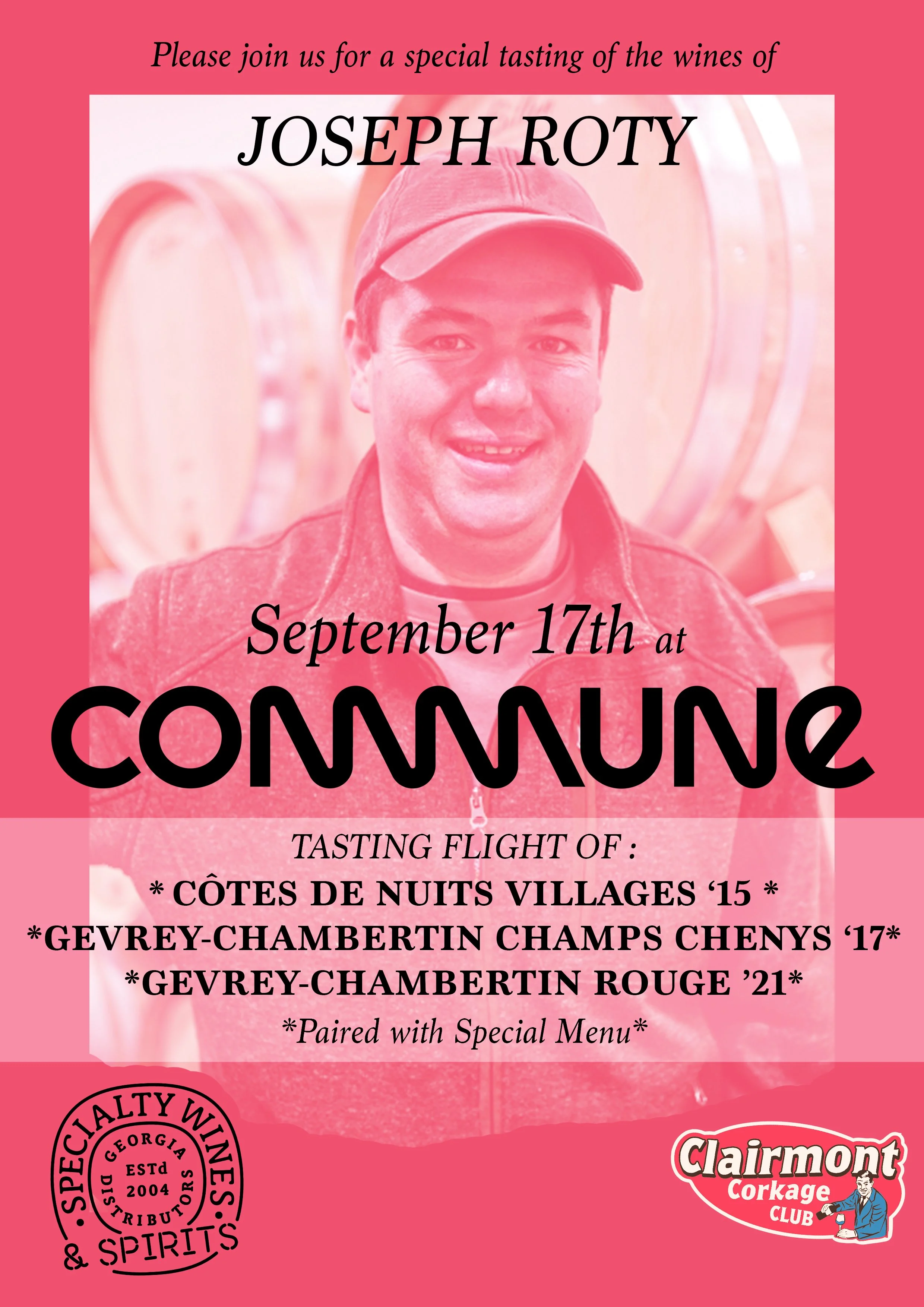 The Wines of Joseph Roty – Clairmont Cork Club + Commune