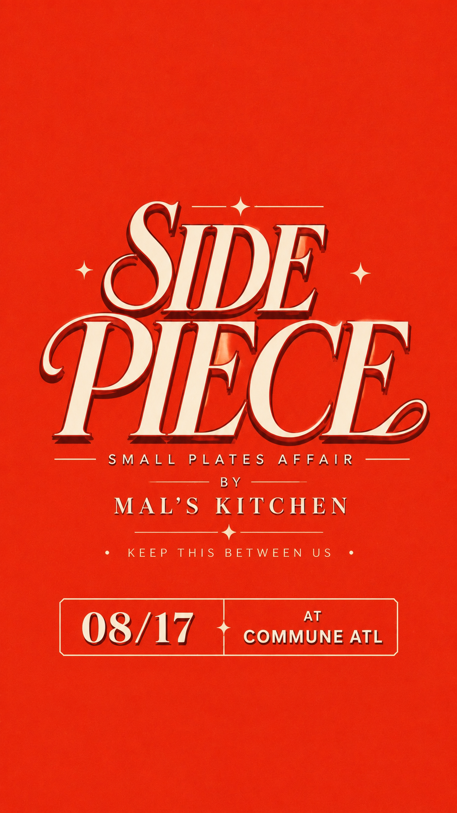 POP UP — Side Piece by Chef Mal